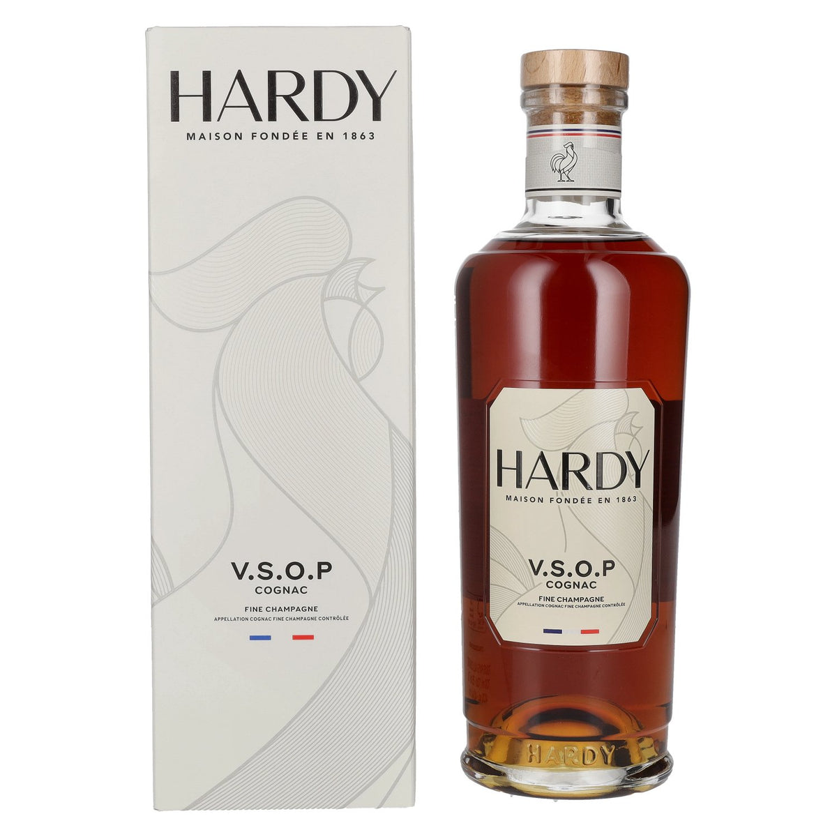 Hardy V.S.O.P Fine Champagne Cognac 40% vol. 0.7 l in a gift box