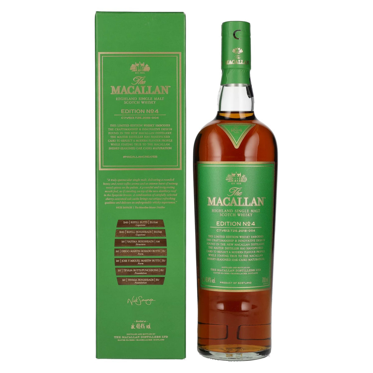 The Macallan EDITION N° 4 Highland Single Malt 48.4% Vol. 0.7l in gift box