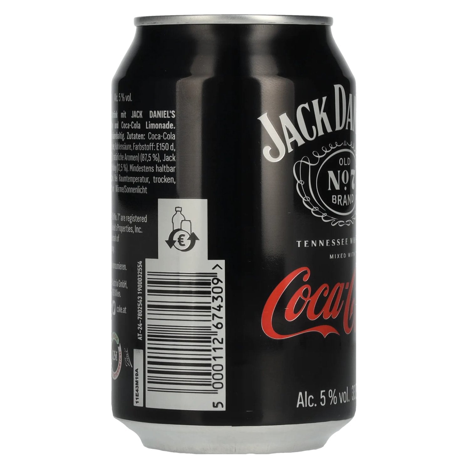 Jack Daniel's No. 7 Whiskey & Coca Cola 5% Vol. 0,33l Dose Pfand