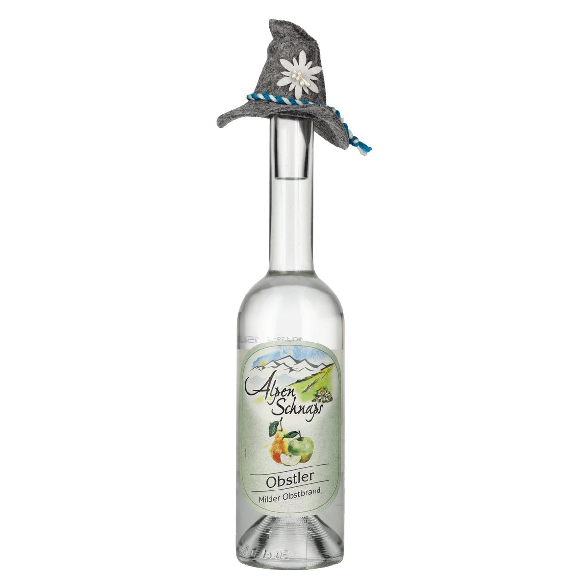 Nannerl Alpine Schnapps FRUIT SCHNAPPS 38% Vol. 0.5l with felt hat