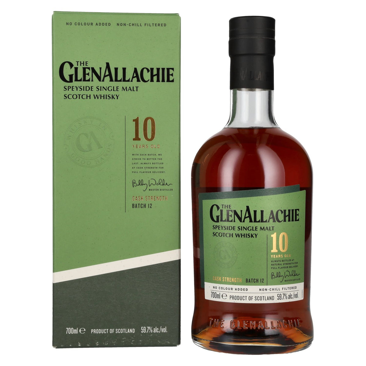 The GlenAllachie 10 Years Old CASK STRENGTH Batch 12 59.7% Vol. 0.7l in gift box