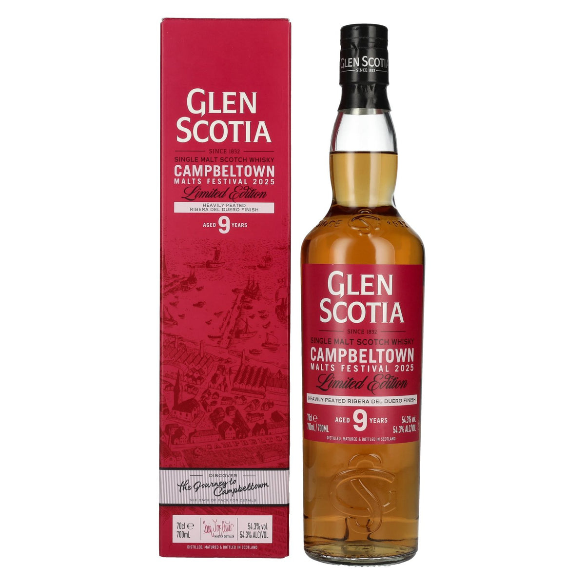 Glen Scotia 9 Years Old CAMPBELTOWN Festival Edition Single Malt Scotch Whisky 54.3% Vol. 0.7l in gift box