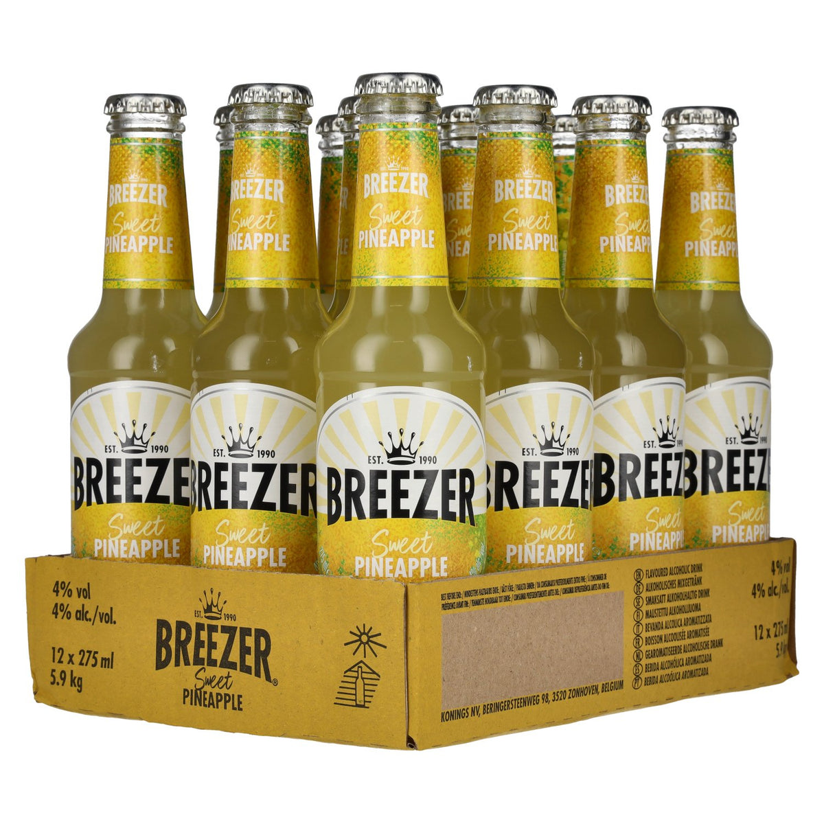 Bacardi Breezer Sweet Pineapple 4% Vol. 12x0,275l