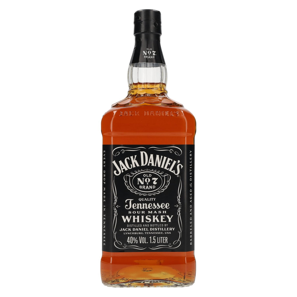 Jack Daniel's Tennessee Sour Mash Whisky 40% ABV 1.5 litres