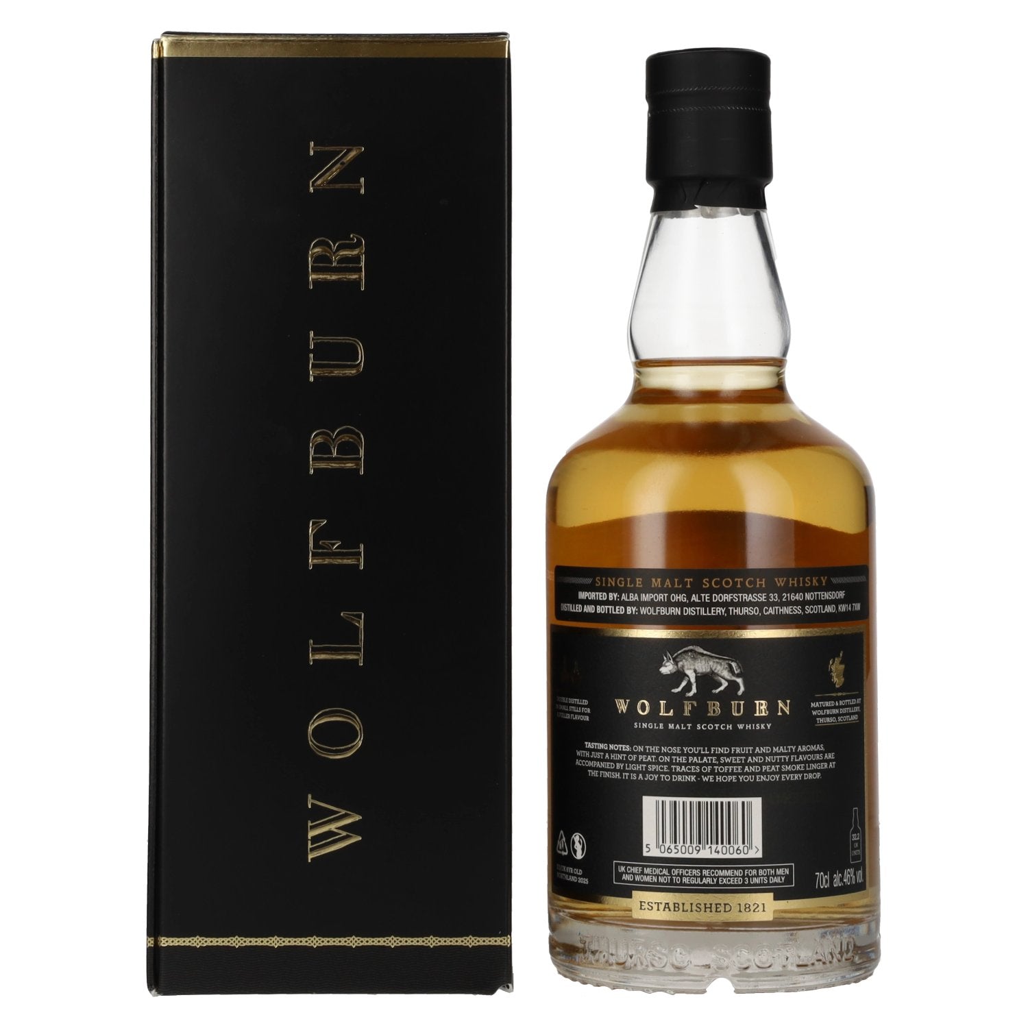 Wolfburn 8 Years Old NORTHLAND Quarter Cask Single Malt Scotch Whisky 46% Vol. 0.7l in Gift Box
