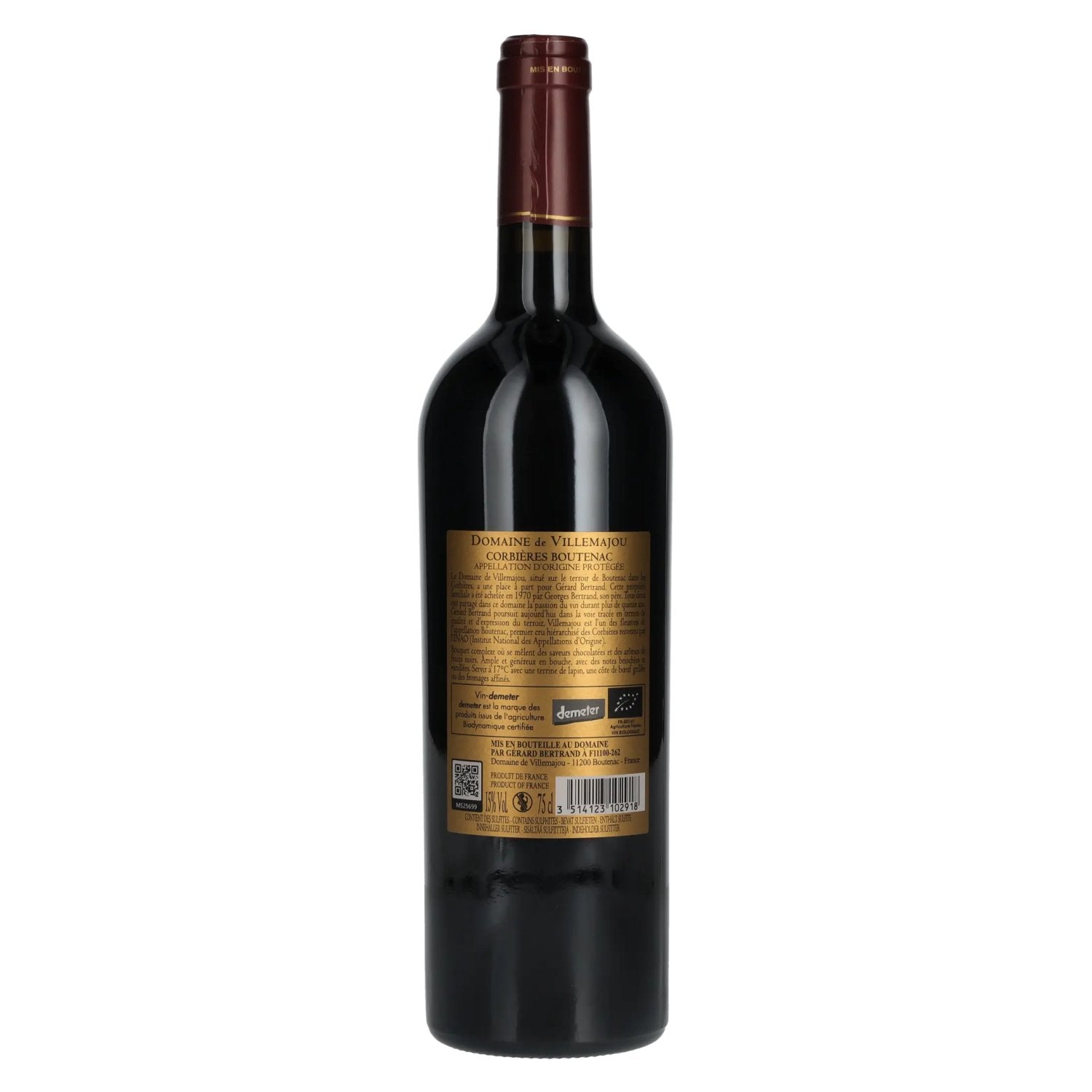 Gérard Bertrand CORBIÈRES BOUTENAC Domaine De Villemajou Red 2022 15% Vol. 0.75l