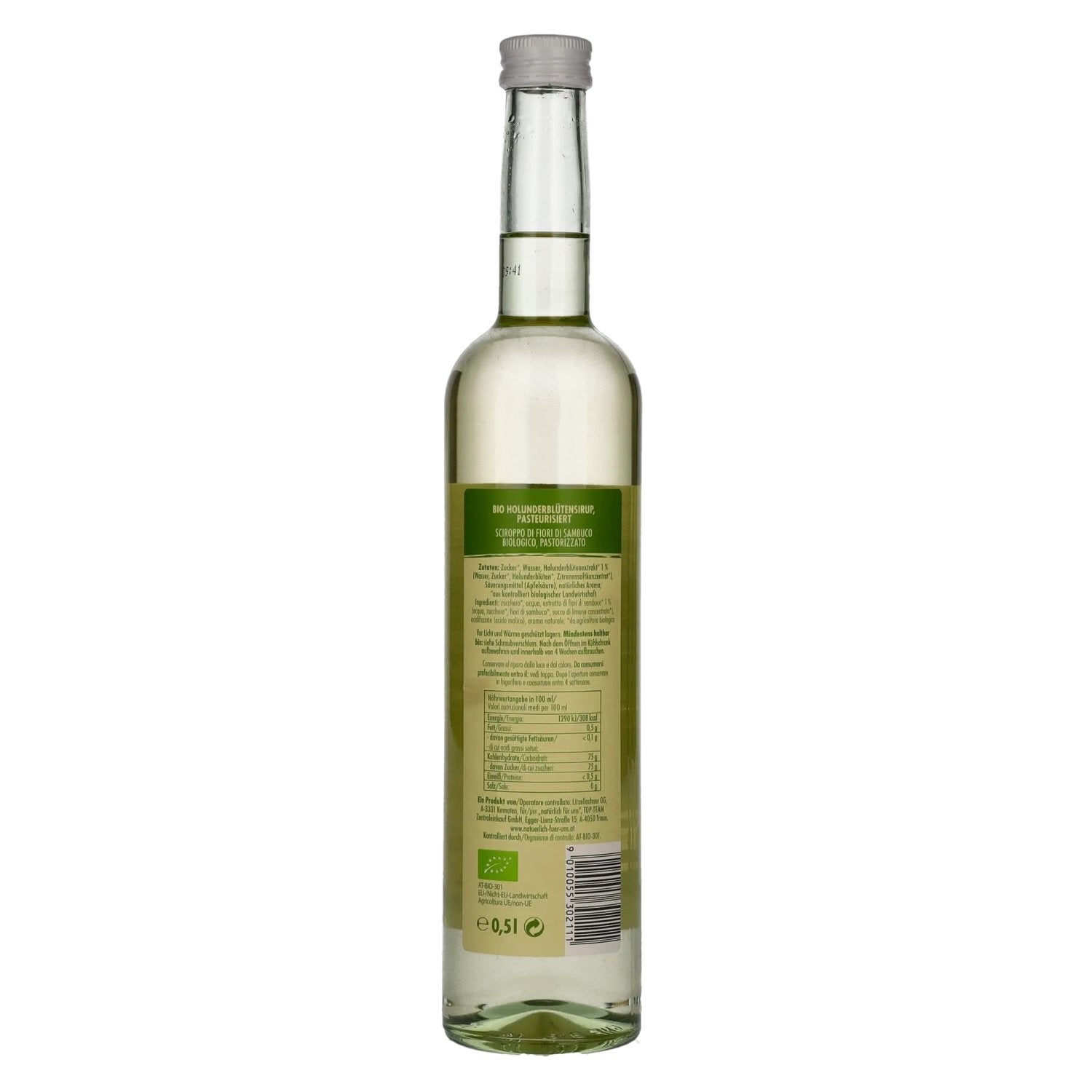 Naturally for us Organic Elderflower Syrup 0.5l