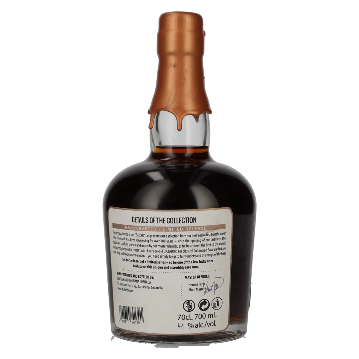 Dictador BEST OF 1972 APASIONADO Colombian Rum 45YO/030317/EX-P030 41% Vol. 0.7l