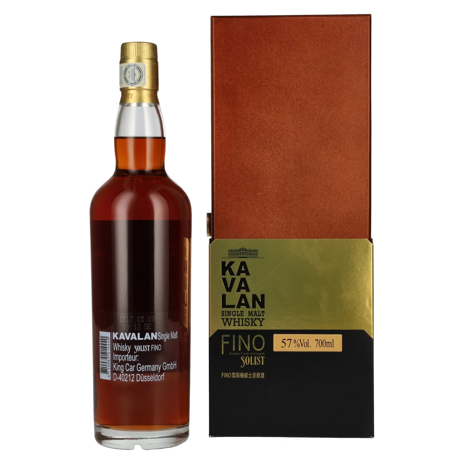 Kavalan SOLIST Fino Sherry Cask 57% Vol. 0.7l in wooden box