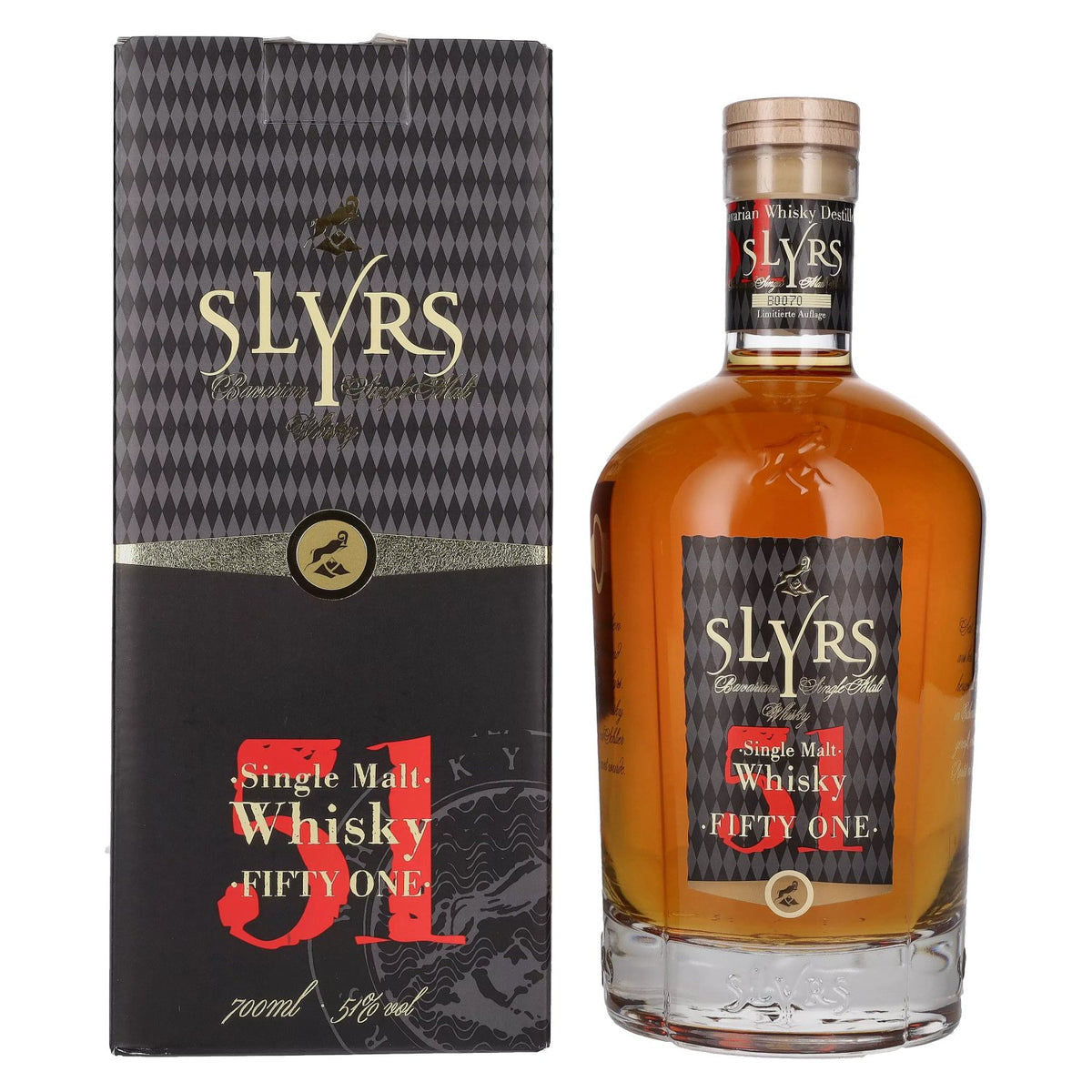 Slyrs FIFTY ONE Single Malt Whisky 51% vol. 0.7l in a gift box