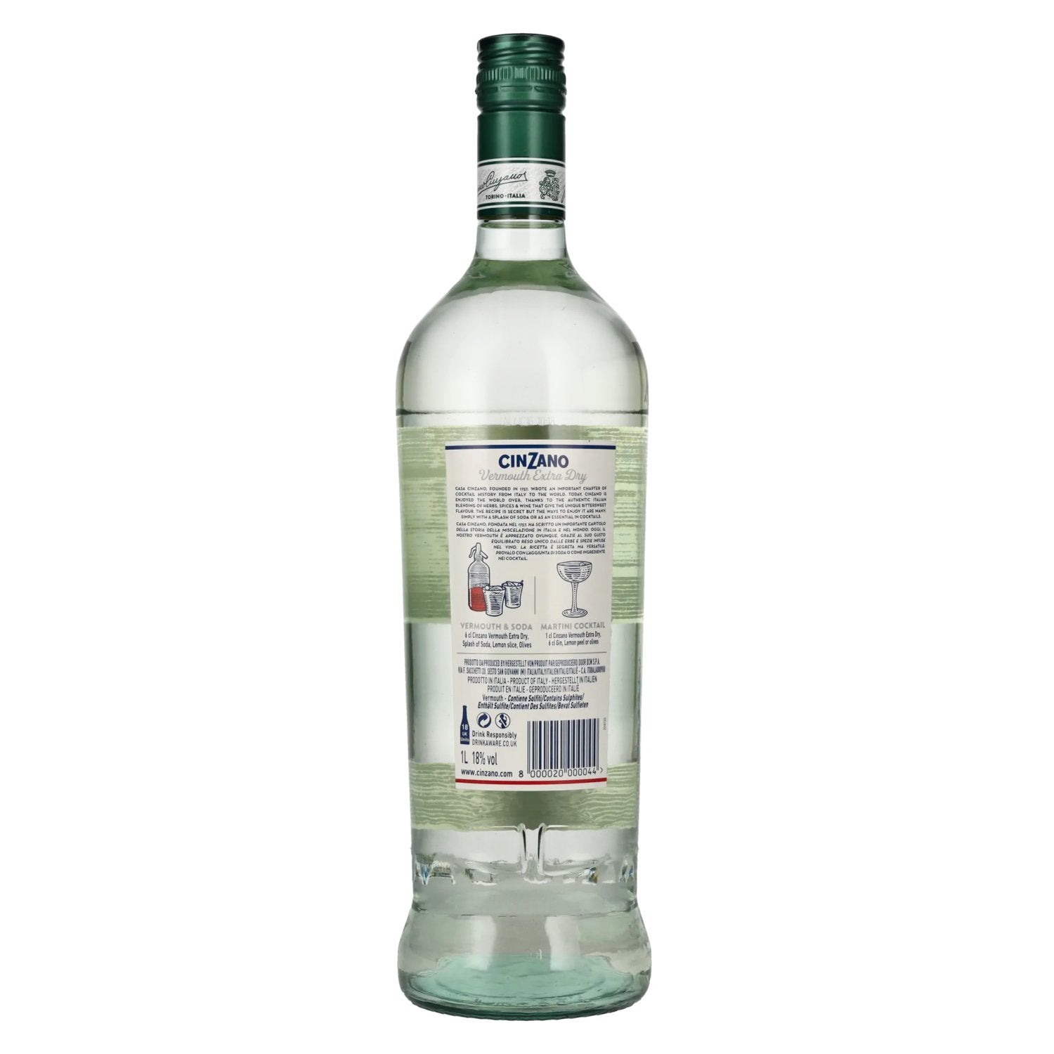 Cinzano Vermouth EXTRA DRY 18% Vol. 1L