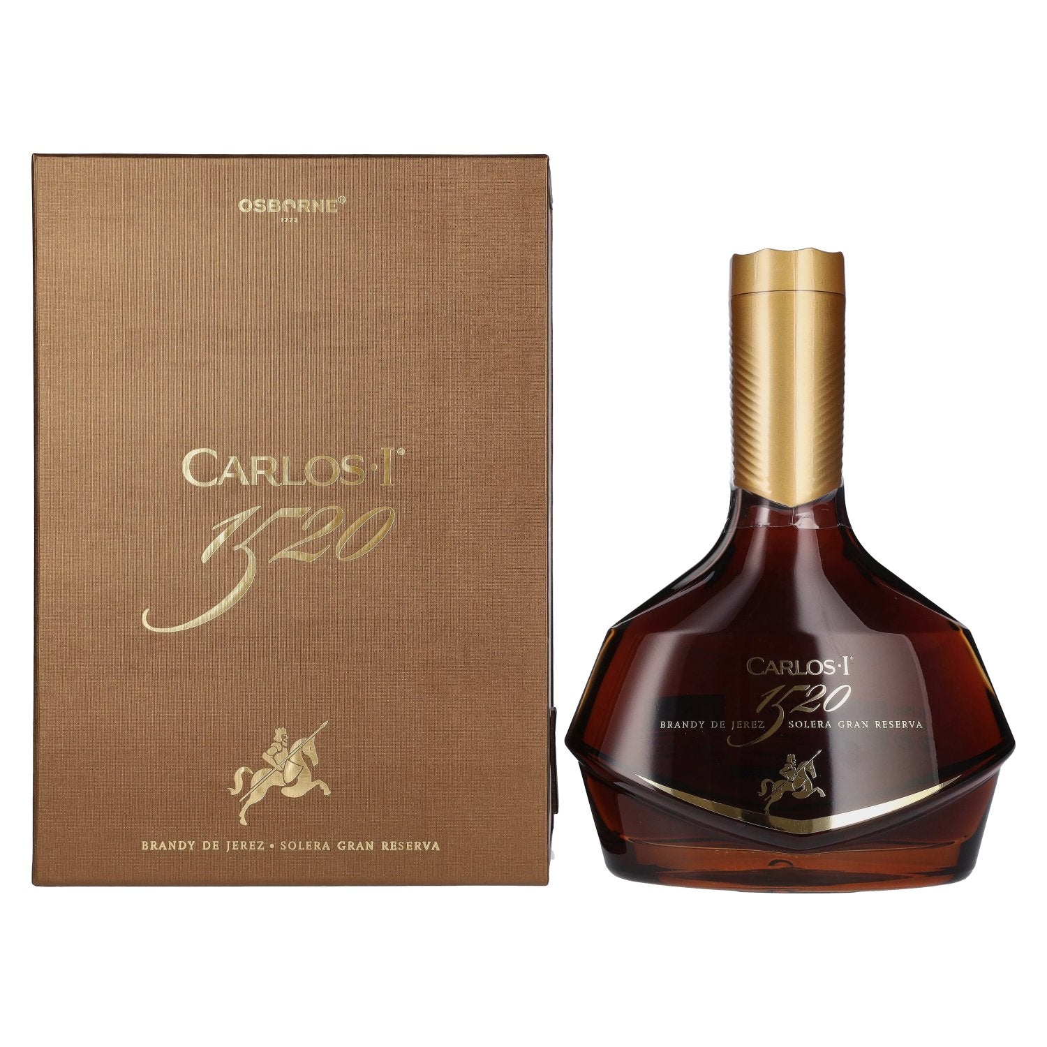 Carlos I 1520 Brandy de Jerez Solera Gran Reserva 41.1% Vol. 0.7L in Gift Box