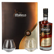 Ron Malteco 25 Years Old Reserva Rara 40% Vol. 0,7l in Geschenkbox mit 2 Gläsern