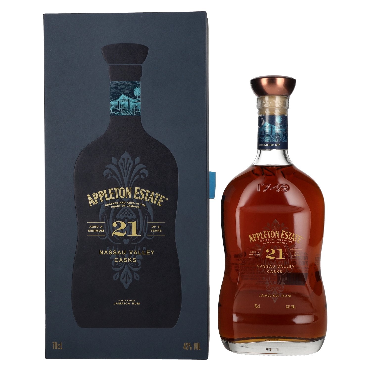 Appleton Estate 21 Years Old Jamaica Rum Nassau Valley Casks 43% Vol. 0.7l in Gift Box