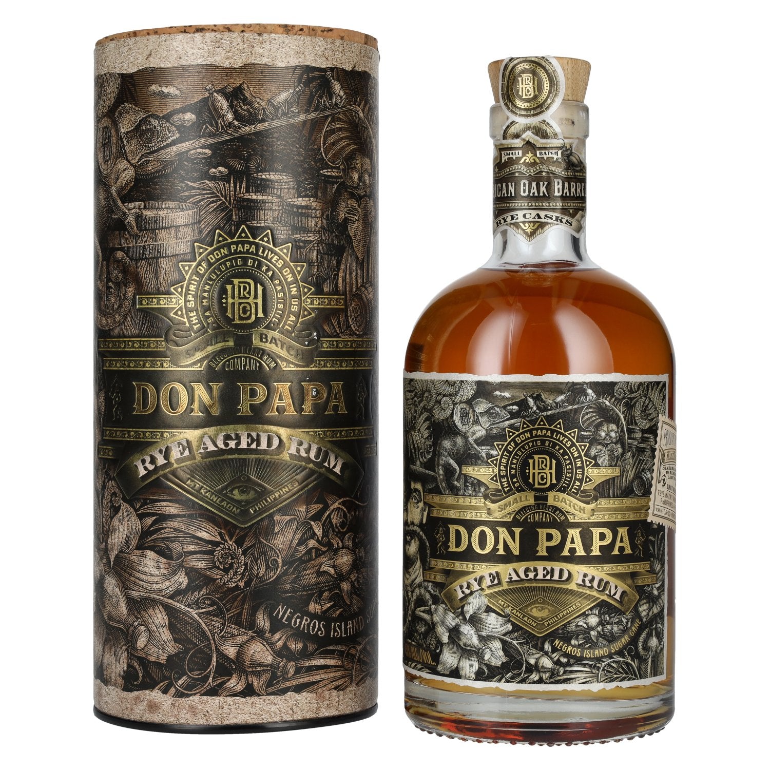 Don Papa Rum Rye Aged 45% Vol. 0.7l in Gift Box