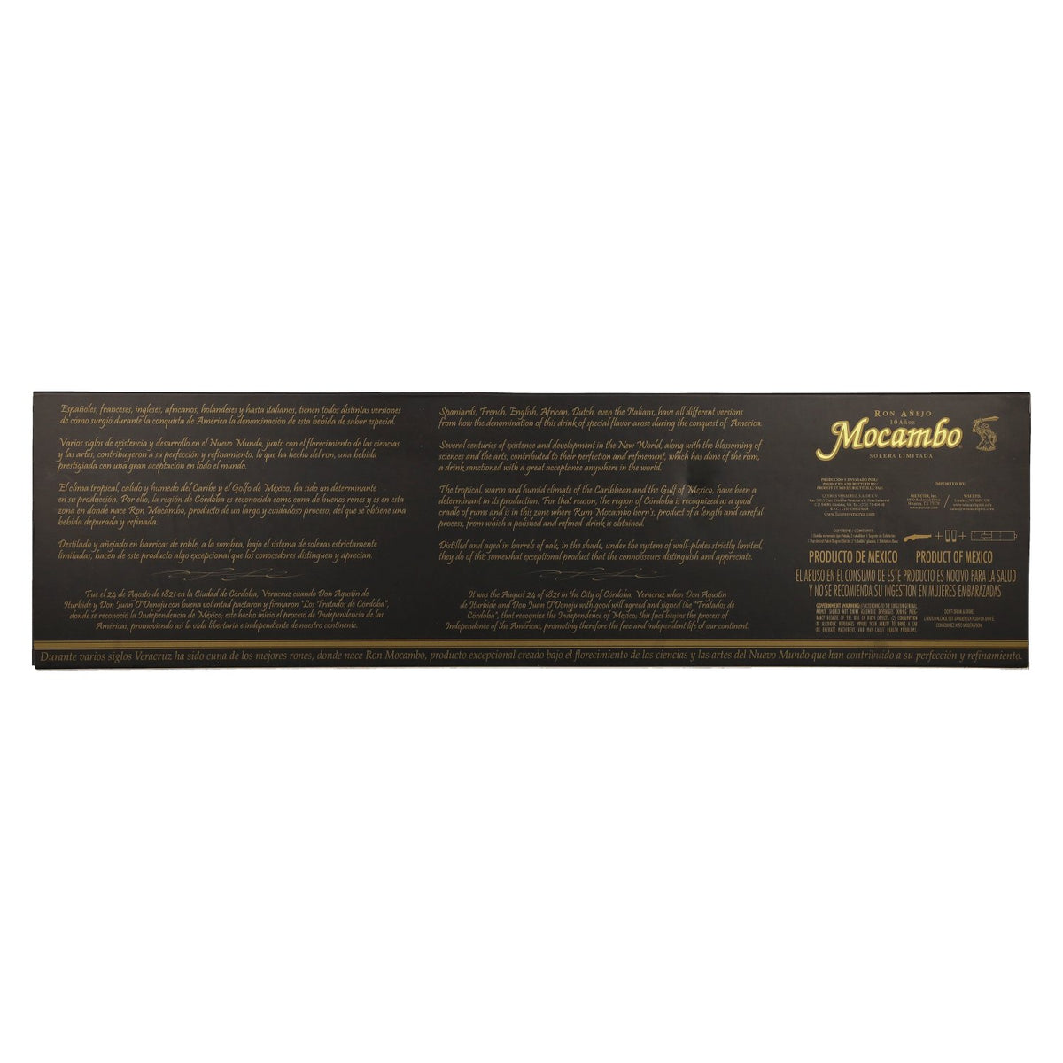 Mocambo Ron Añejo 10 Years Solera Limitada Edición Anniversario Buccaneer Pistol 40% vol. 0.2 l in a gift box with 2 shot glasses