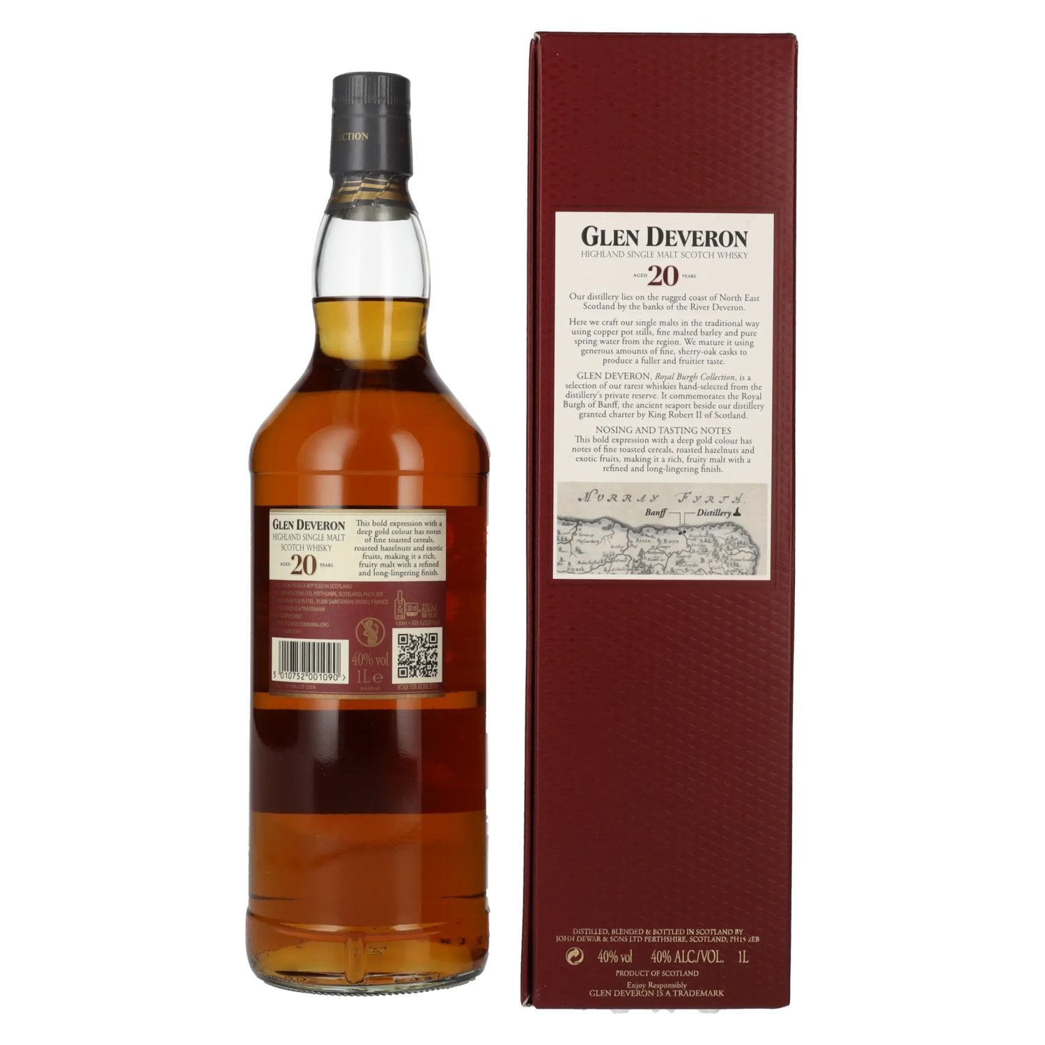 Glen Deveron 20 Years Old Highland Single Malt 40% Vol. 1l in gift box