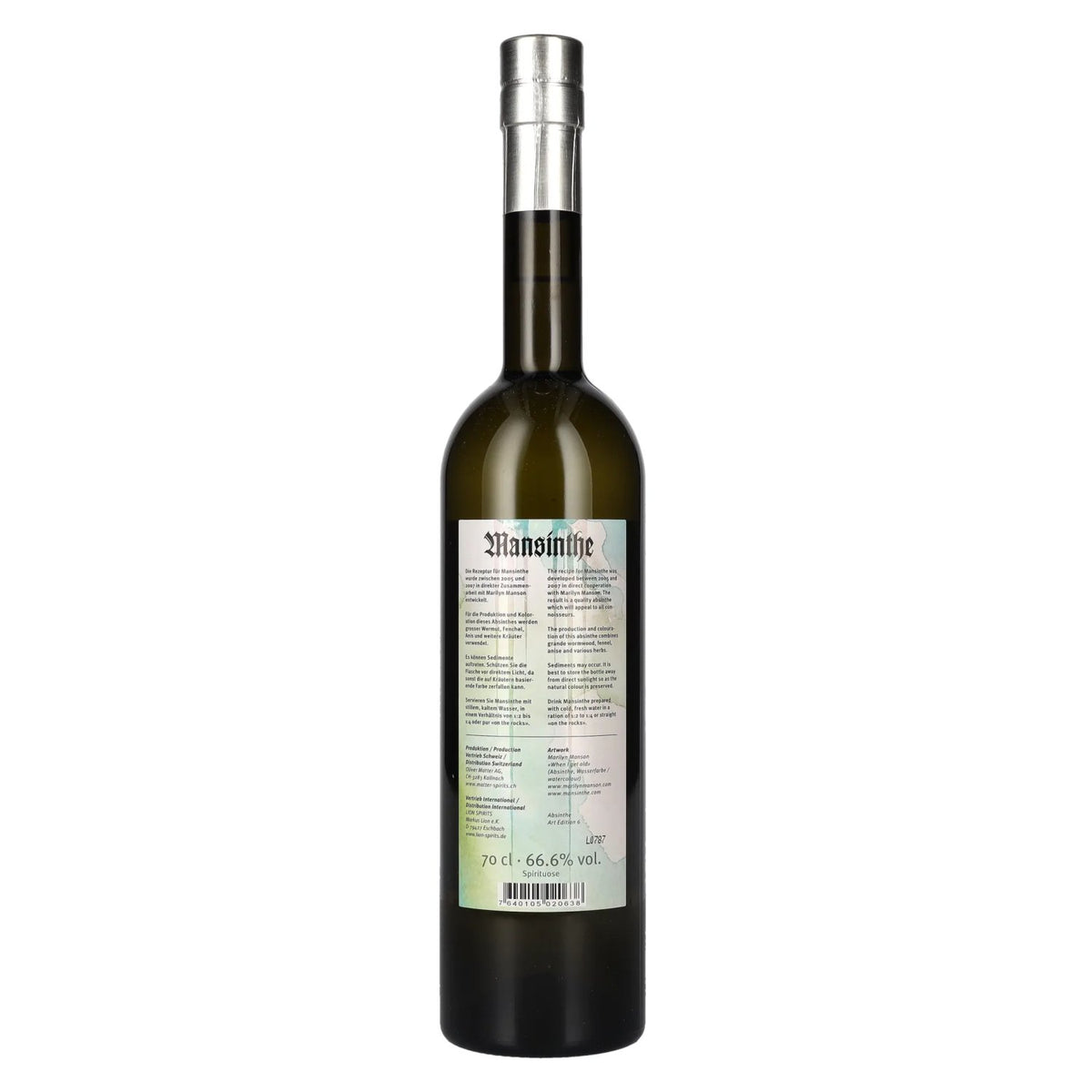 Mansinthe Absinthe 66.6% ABV 0.7l