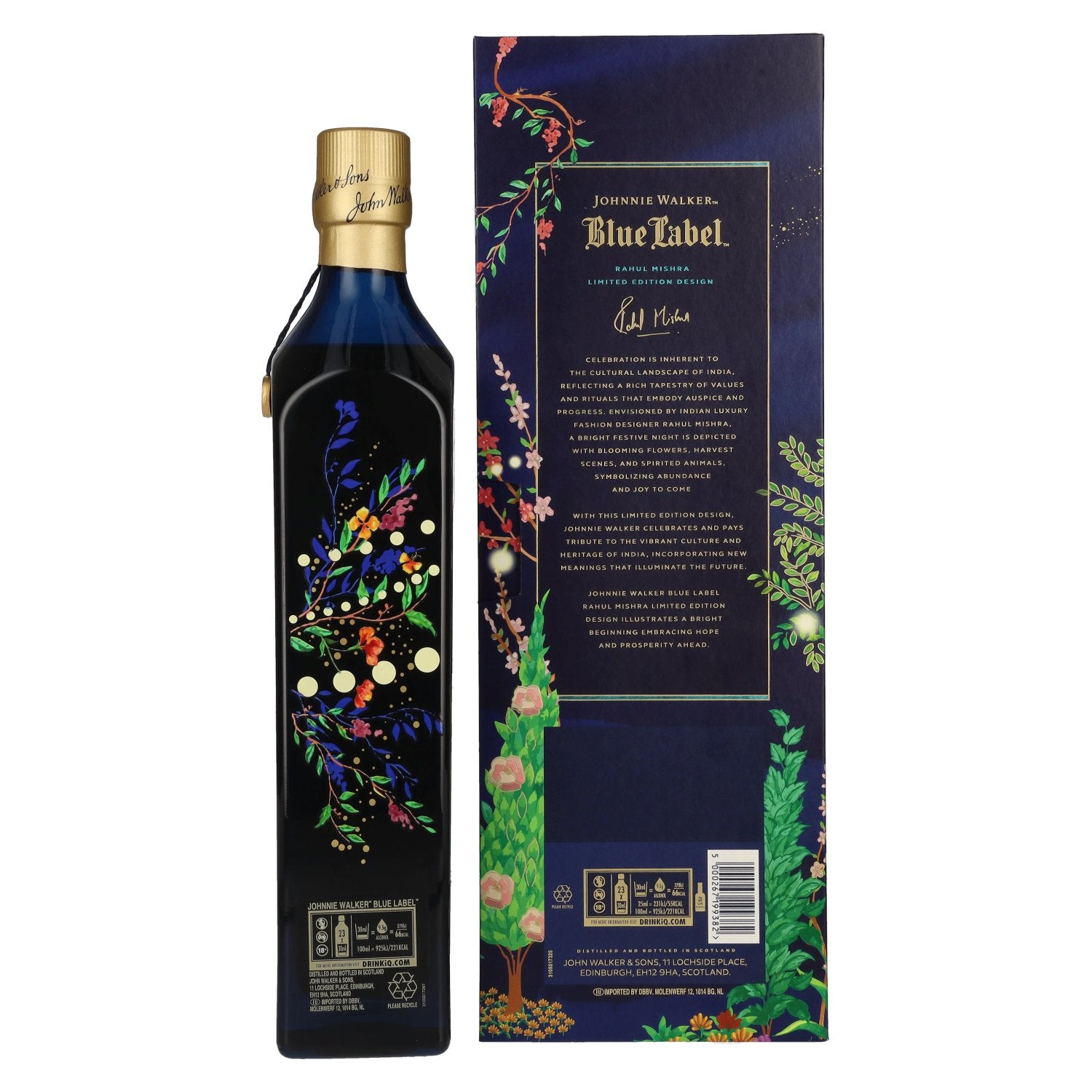 Johnnie Walker Blue Label Rahul Mishra Blended Scotch Whisky 40% Vol. 0.7l in gift box