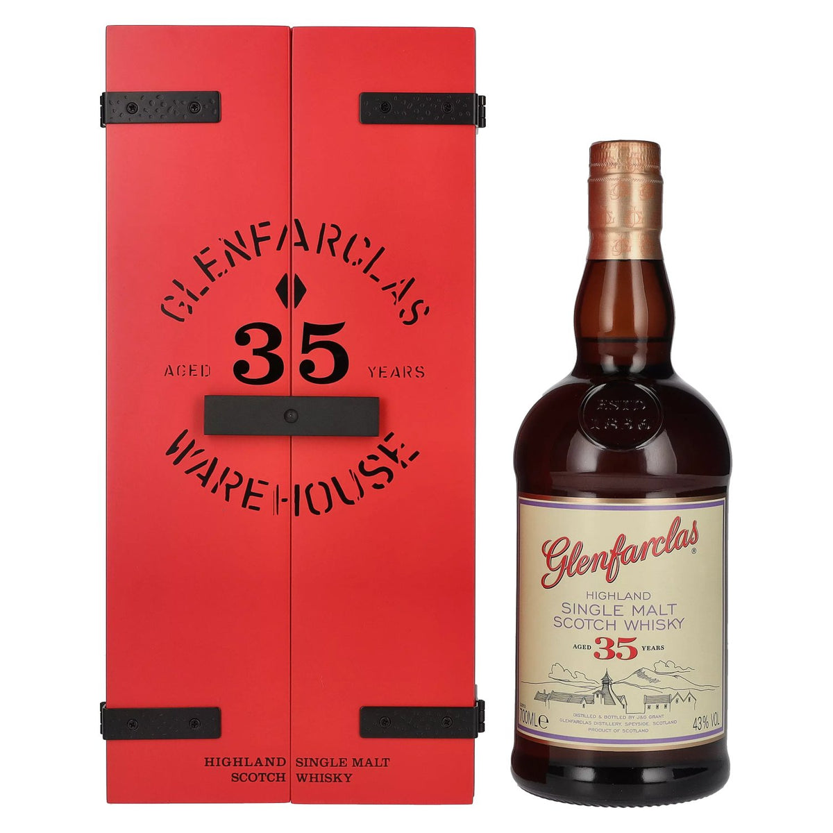 Glenfarclas 35 Years Old Highland Single Malt Scotch Whisky 2022 43% Vol. 0.7L in gift box