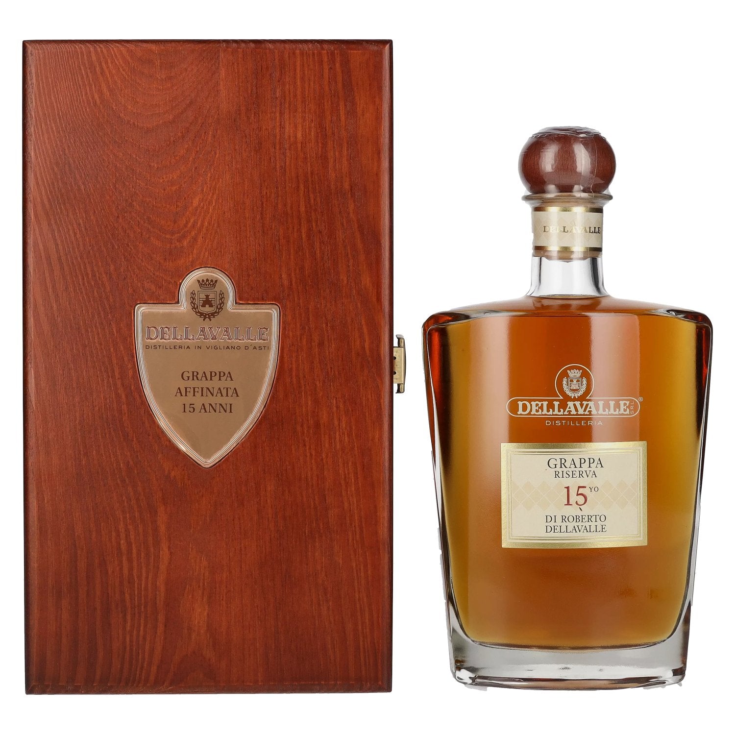 Dellavalle Grappa Reserva 15 YEARS by Roberto Dellavalle 42% Vol. 0.7l in Wooden Box