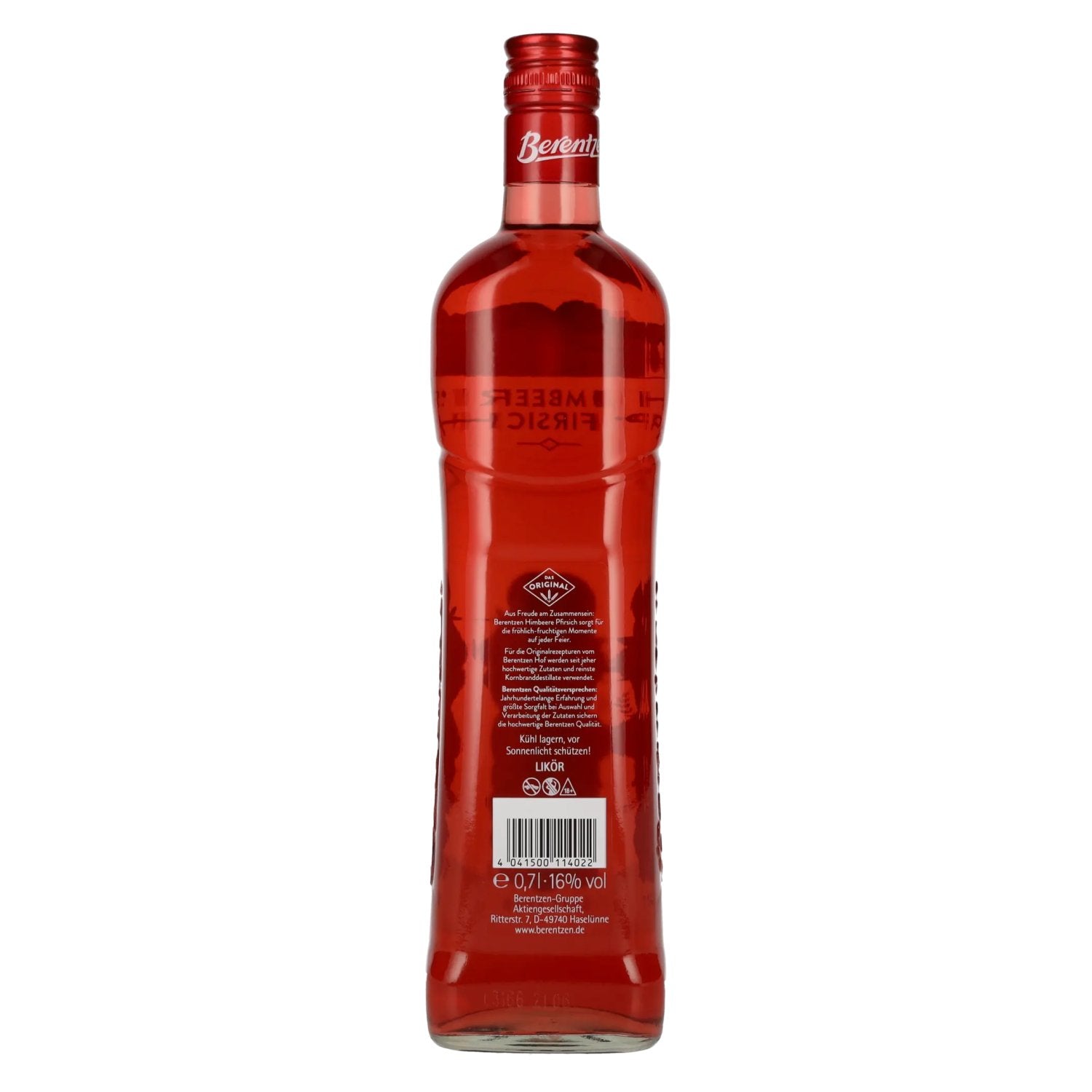 Berentzen Fruity Raspberry-Peach Liqueur 16% Vol. 0.7l