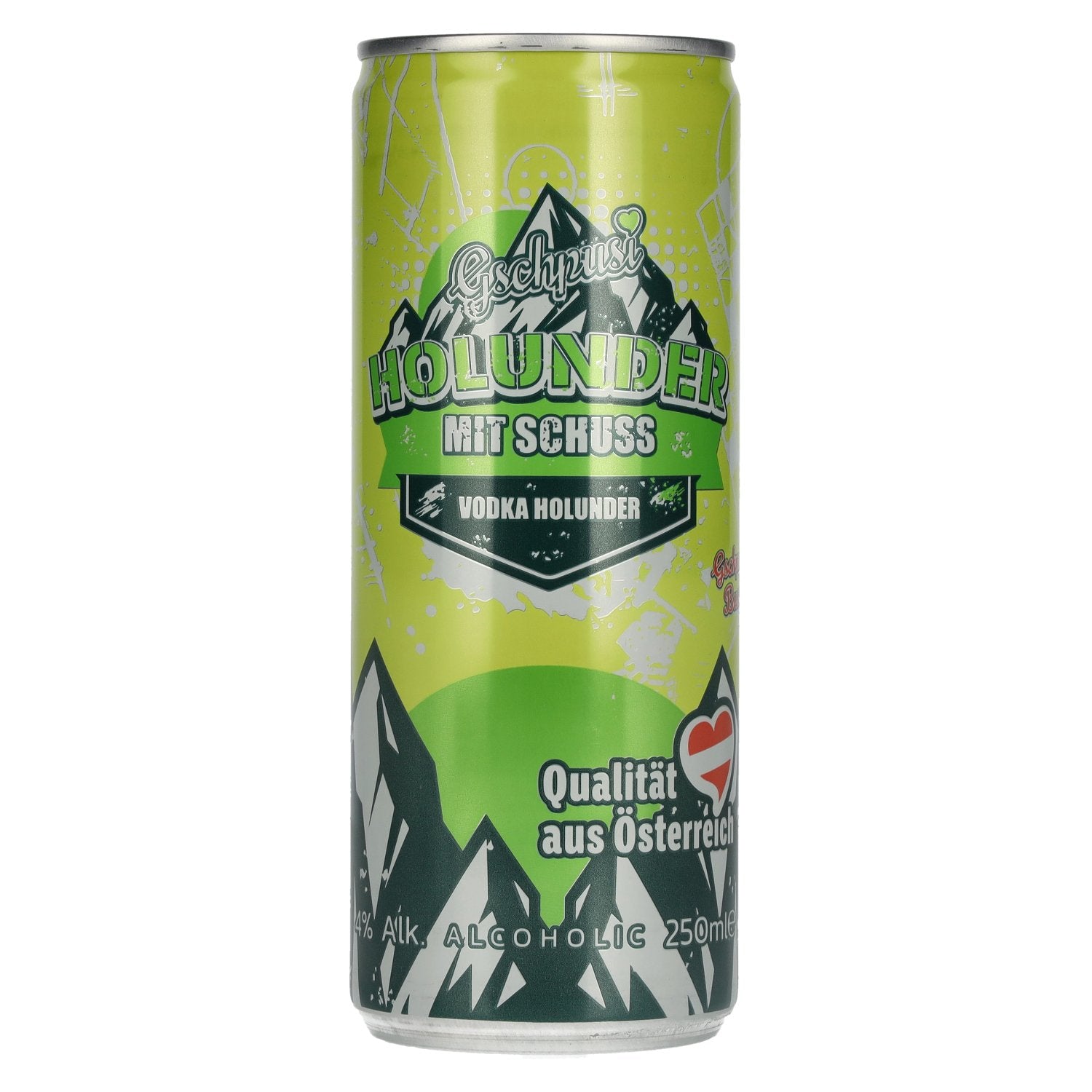 Gschpusi Holunder mit Schuss 4% Vol. 0,25l Dose Pfand