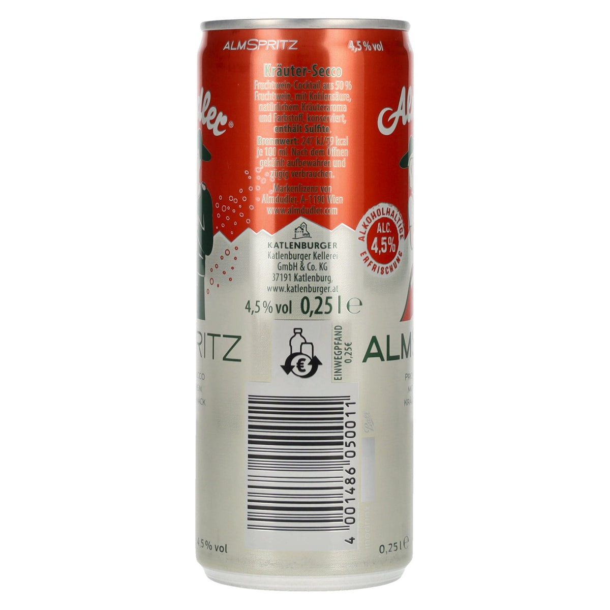 Almdudler Almspritz 4,5% Vol. 12x0,25l Dosen Pfand
