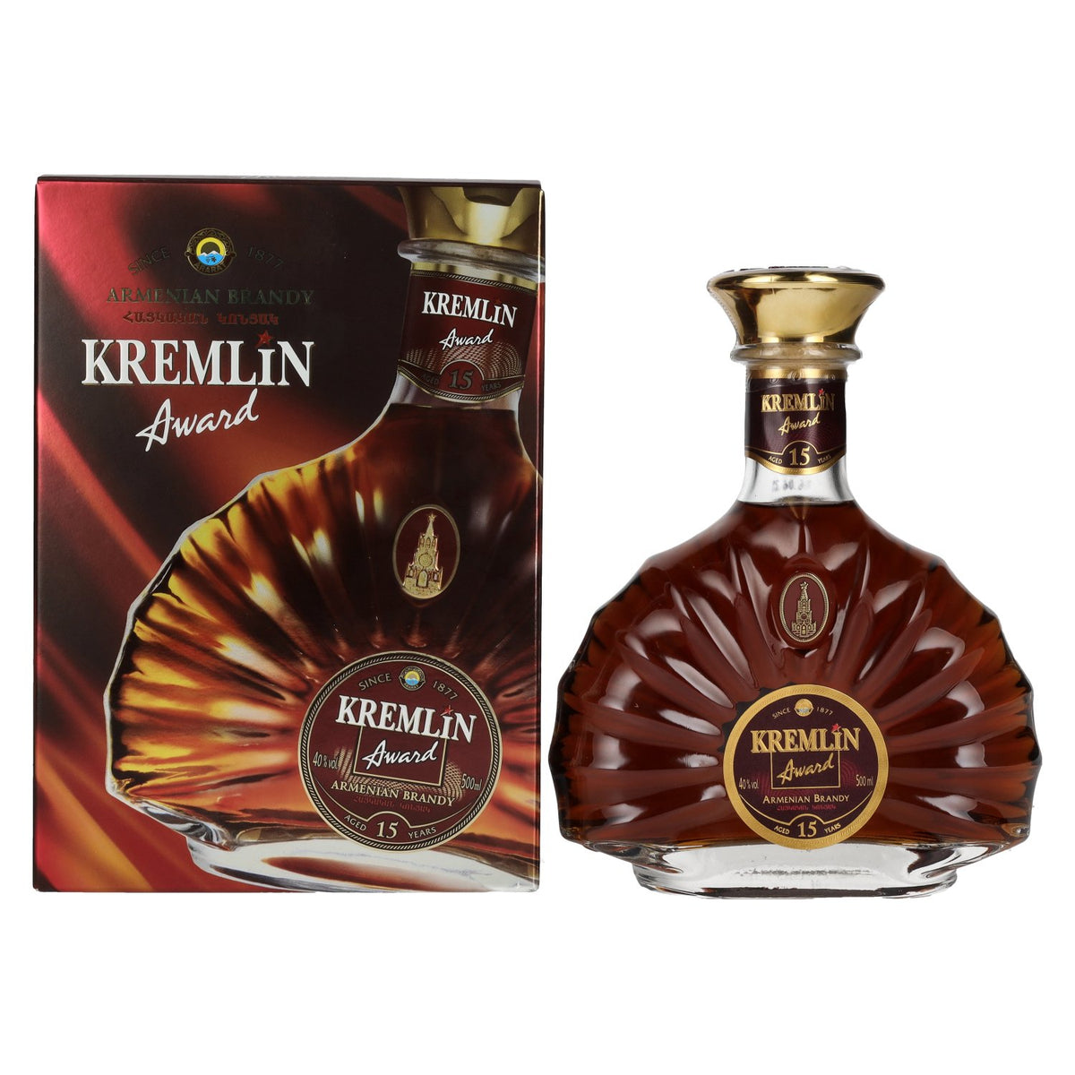 Kremlin Award 15 Years Old Armenian Brandy 40% Vol. 0.5l in Gift Box