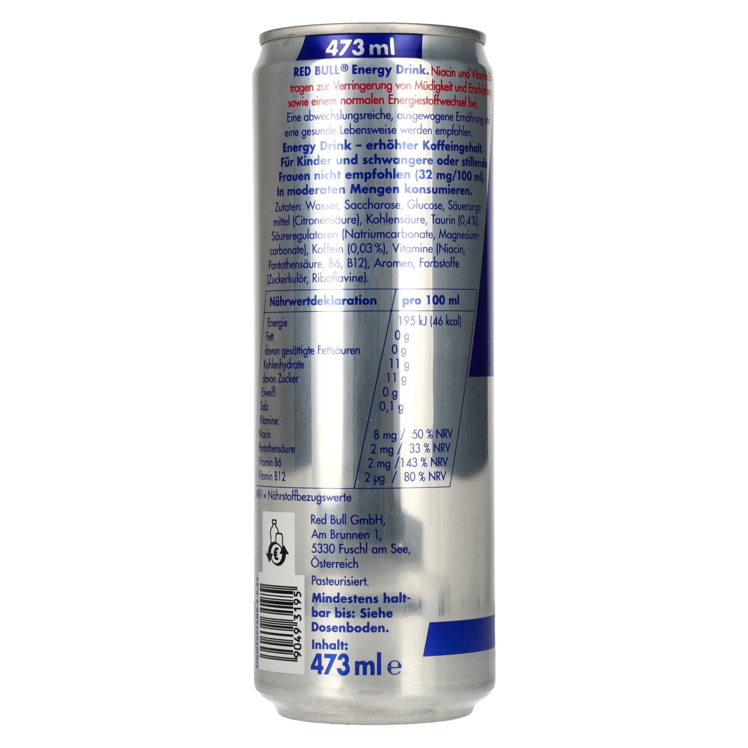Red Bull Energy Drink 0,473l Dose Pfand