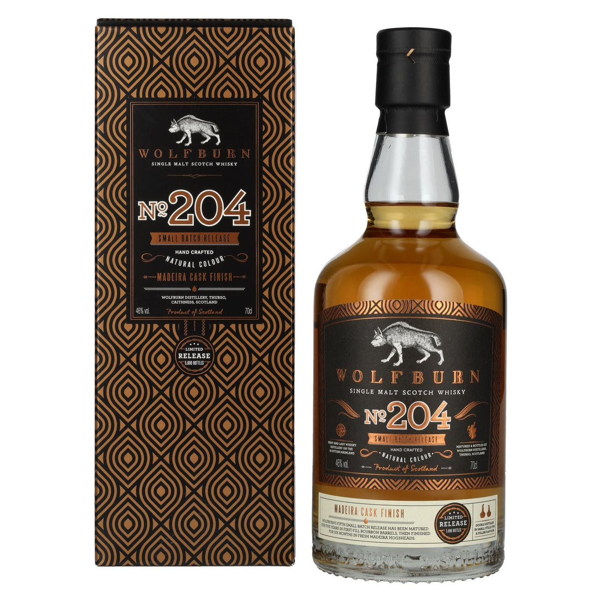 Wolfburn N°204 Single Malt Scotch Whisky Small Batch Release 46% Vol. 0.7l in Gift Box