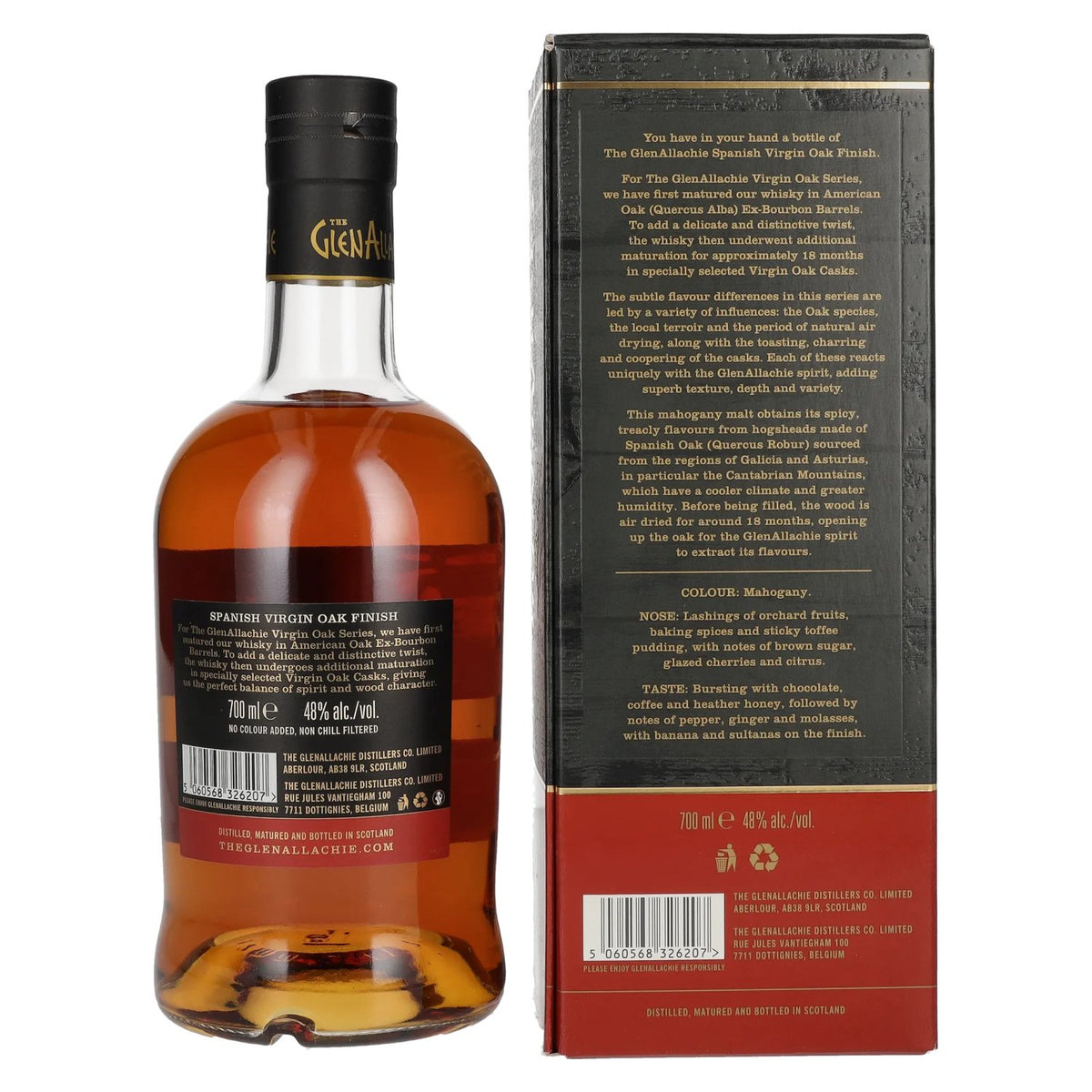 The GlenAllachie 10 Years Old SPANISH VIRGIN OAK FINISH 48% Vol. 0.7l in Gift Box