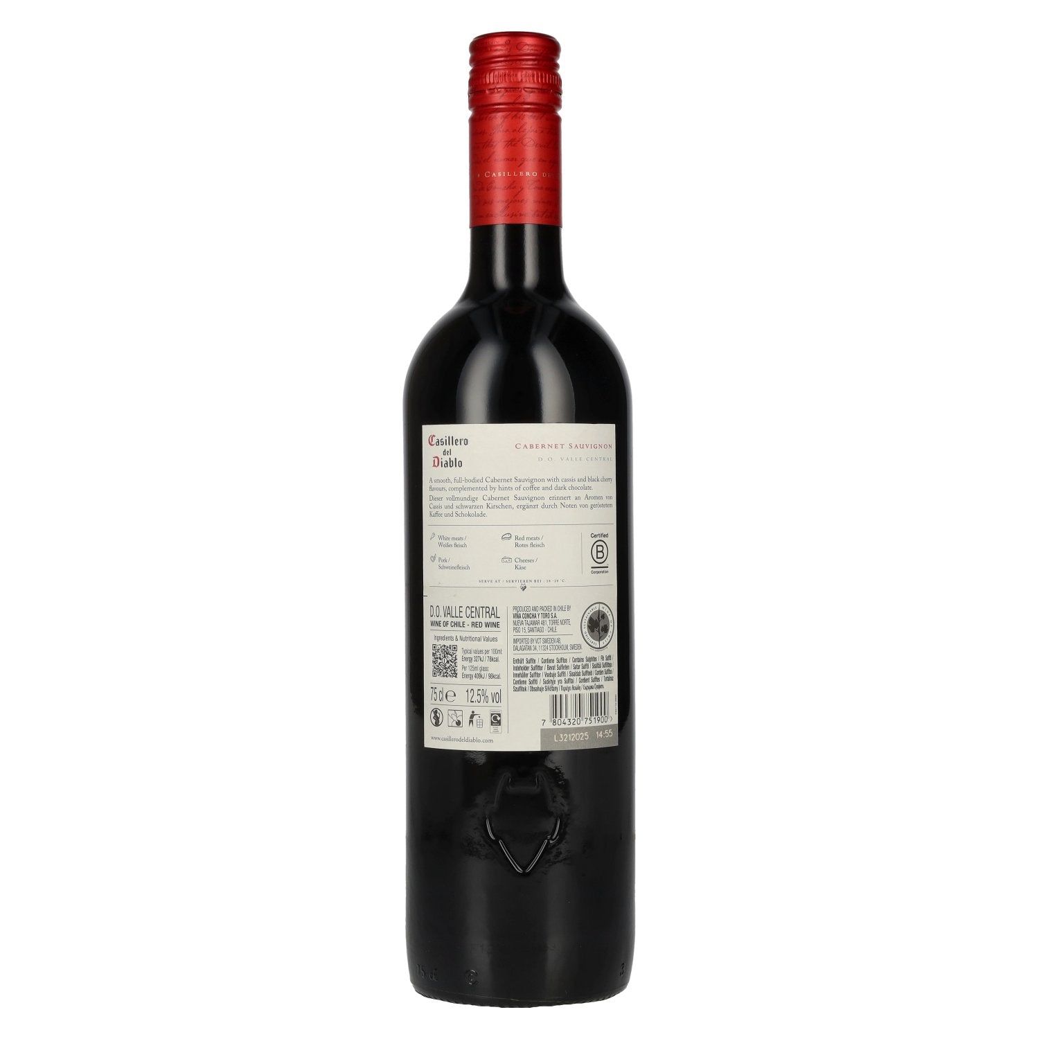 Concha y Toro Casillero del Diablo CABERNET SAUVIGNON Reserva 2023 12,5% Vol. 0,75l