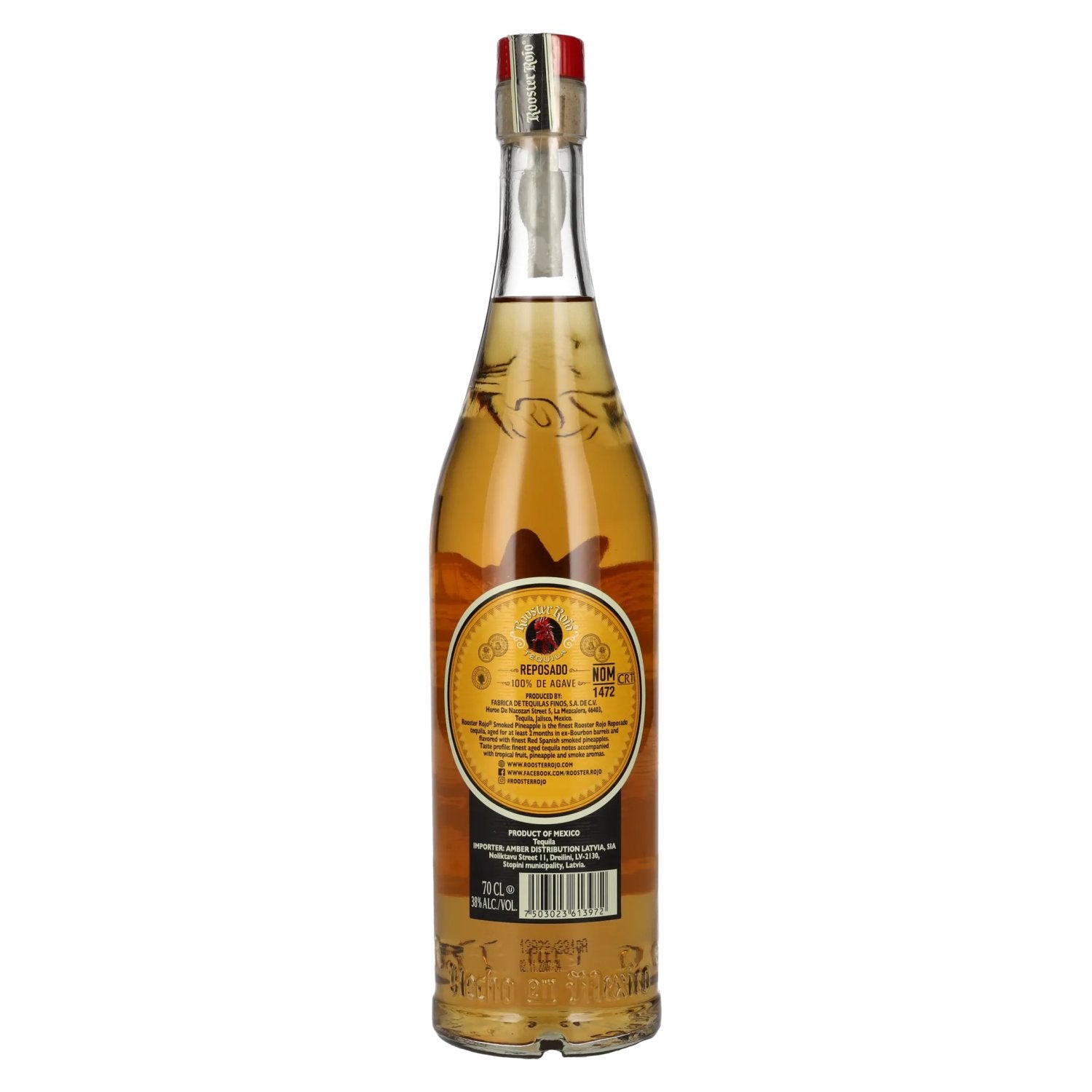 Rooster Rojo REPOSADO Tequila 100% de Agave Smoked Pineapple 38% Vol. 0,7l