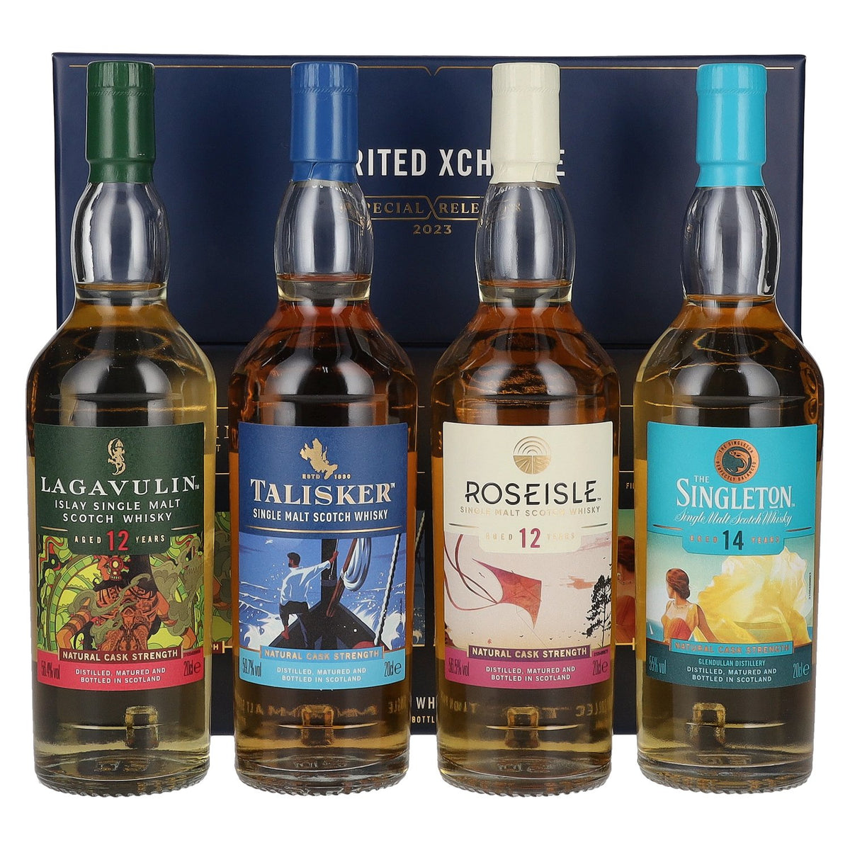 SPIRITED XCHANGE Single Malt Whisky Collection Pack Special Releases 2023 56.9% Vol. 4x0.2l in Gift Box