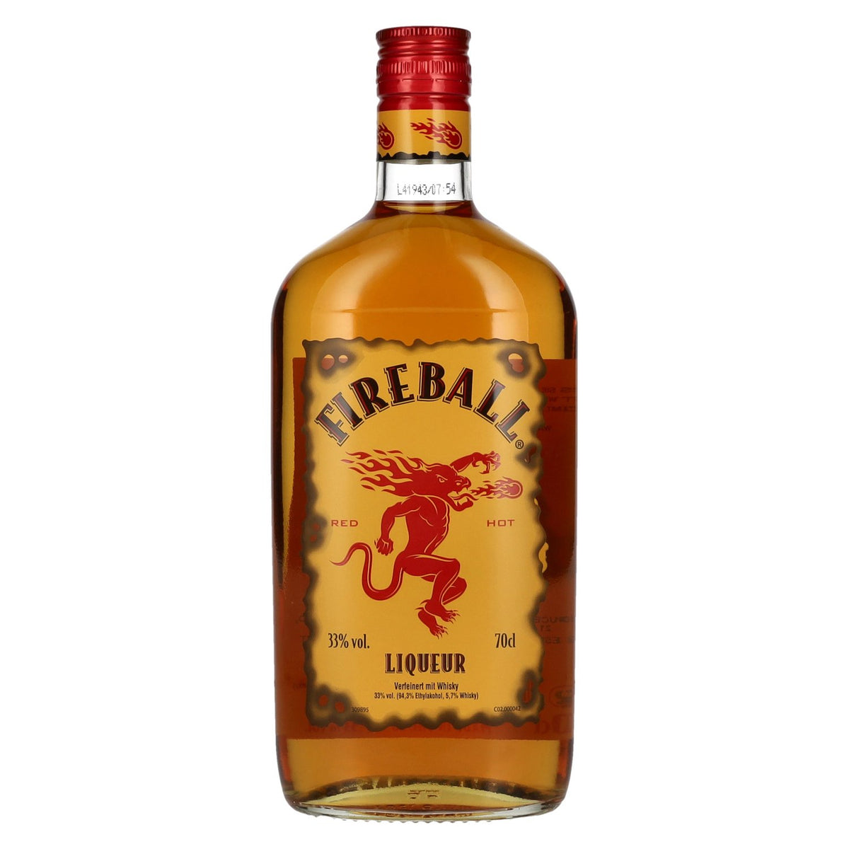 Fireball RED HOT Liqueur with Cinnamon & Whisky 33% Vol. 0.7l