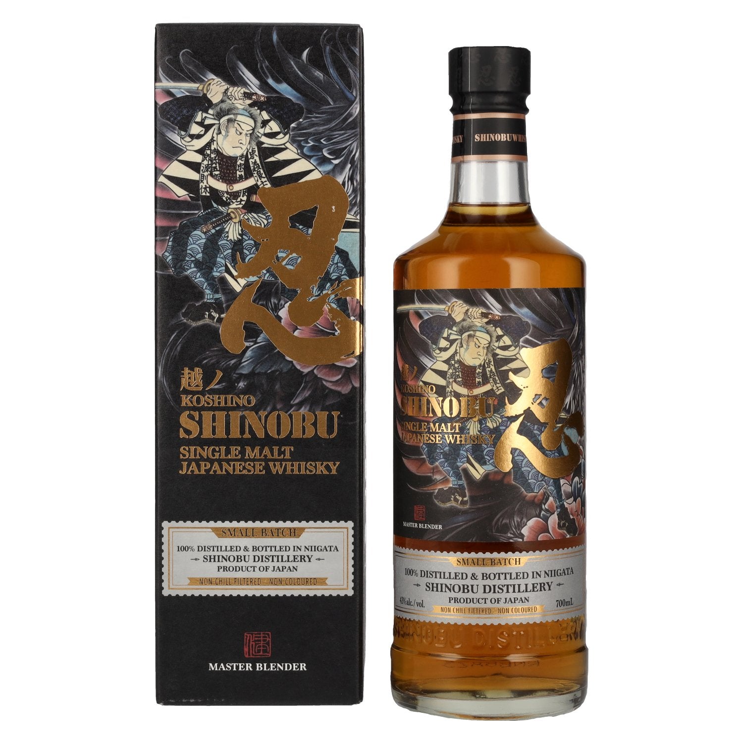Koshi-No Shinobu 3 Years Old Small Batch Japanese Single Malt Whisky 43% Vol. 0.7l in Gift Box