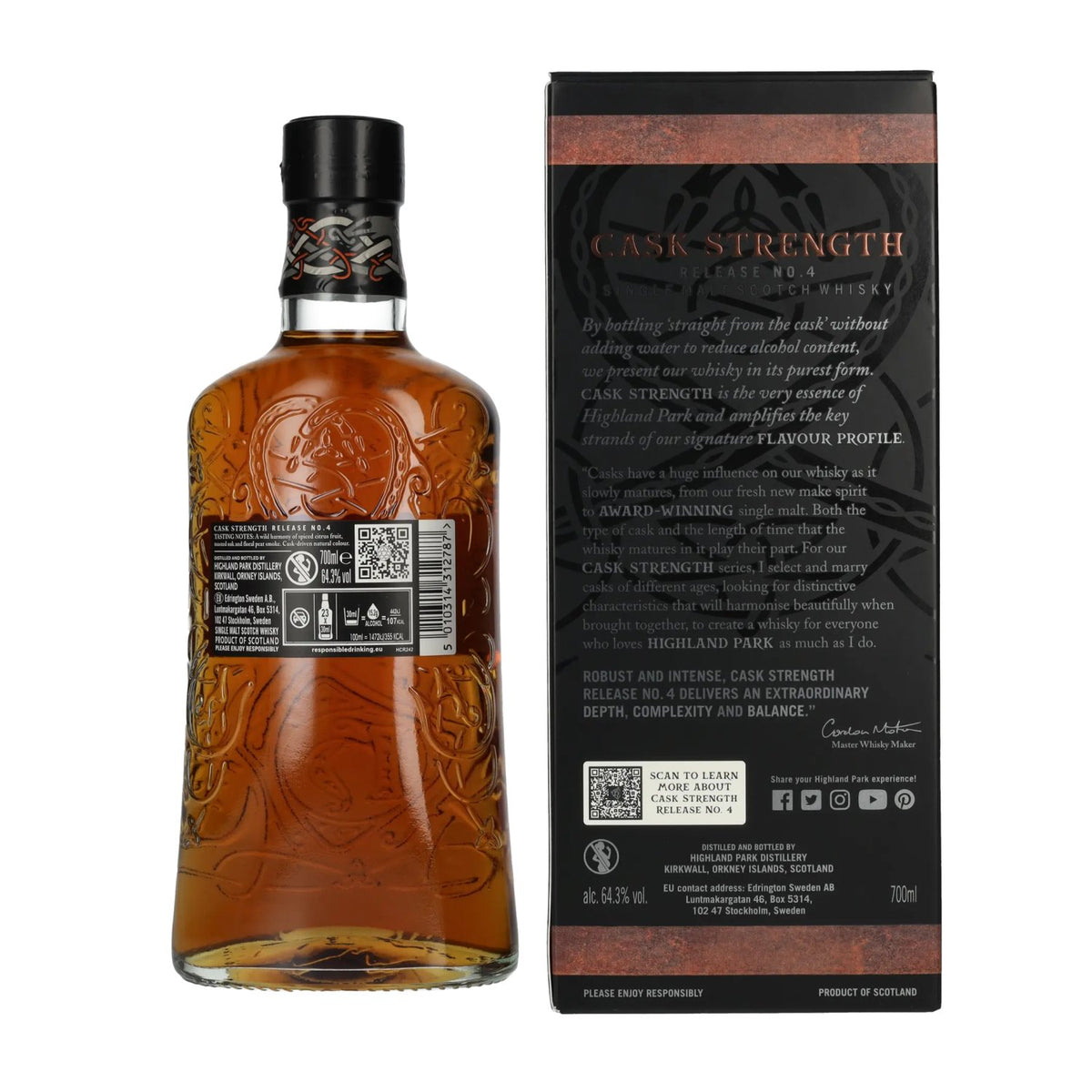 Highland Park CASK STRENGTH Release 4 64.3% ABV 0.7l in a gift box