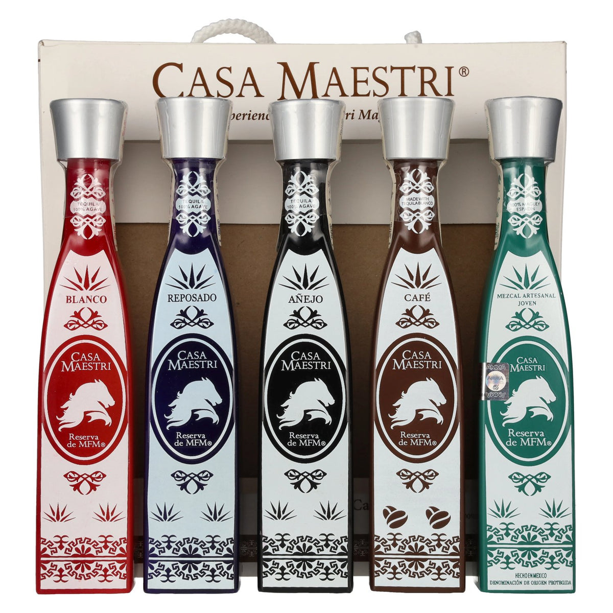 Casa Maestri MFM Tequila Gift Set 40% Vol. 5x0.1l