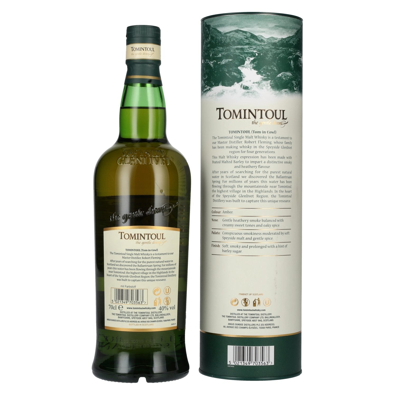 Tomintoul 15 Years Old WITH A PEATY TANG 40% Vol. 0,7l in Geschenkbox