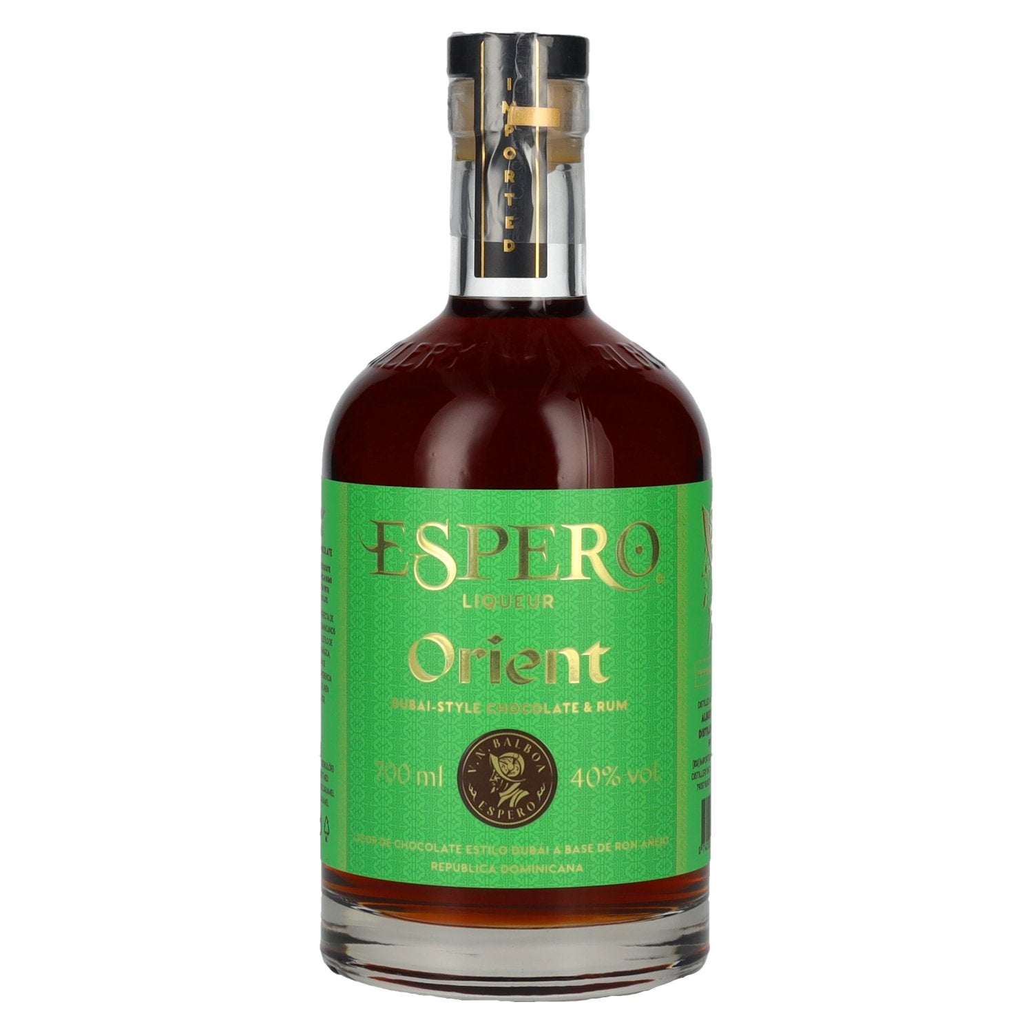 Ron Espero ORIENT Dubai Chocolate & Rum Liqueur 40% Vol. 0,7l