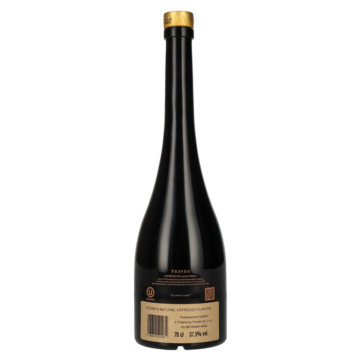 Pravda ESPRESSO Flavored Vodka 37.5% Vol. 0.7l