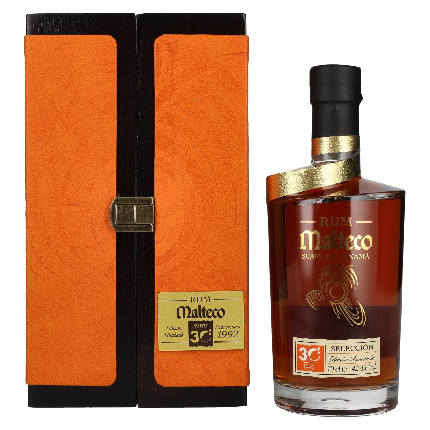 Ron Malteco 30 Years SELECTION Limited Edition Anniversary 1992 42.4% Vol. 0.7l in wooden box