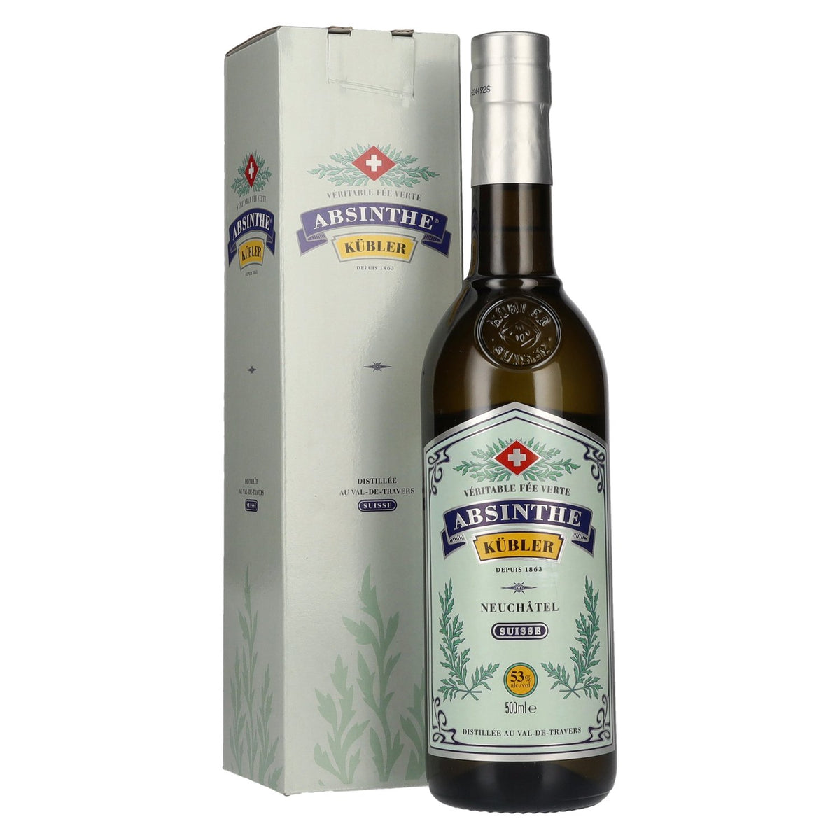 Kübler Absinthe 53% Vol. 0.5l in Gift Box