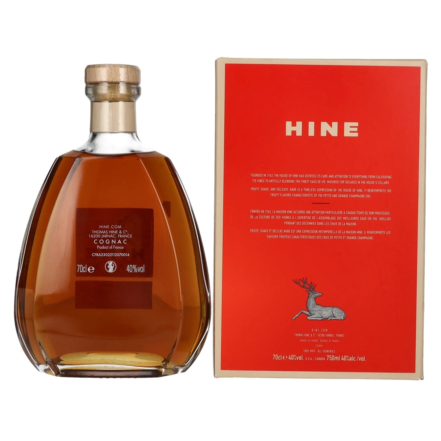 Hine RARE VSOP The Original Fine Champagne Cognac 40% Vol. 0,7l in Geschenkbox