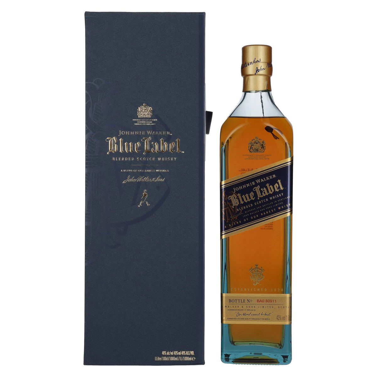Johnnie Walker Blue Label Blended Scotch Whisky 40% Vol. 1l in Gift Box