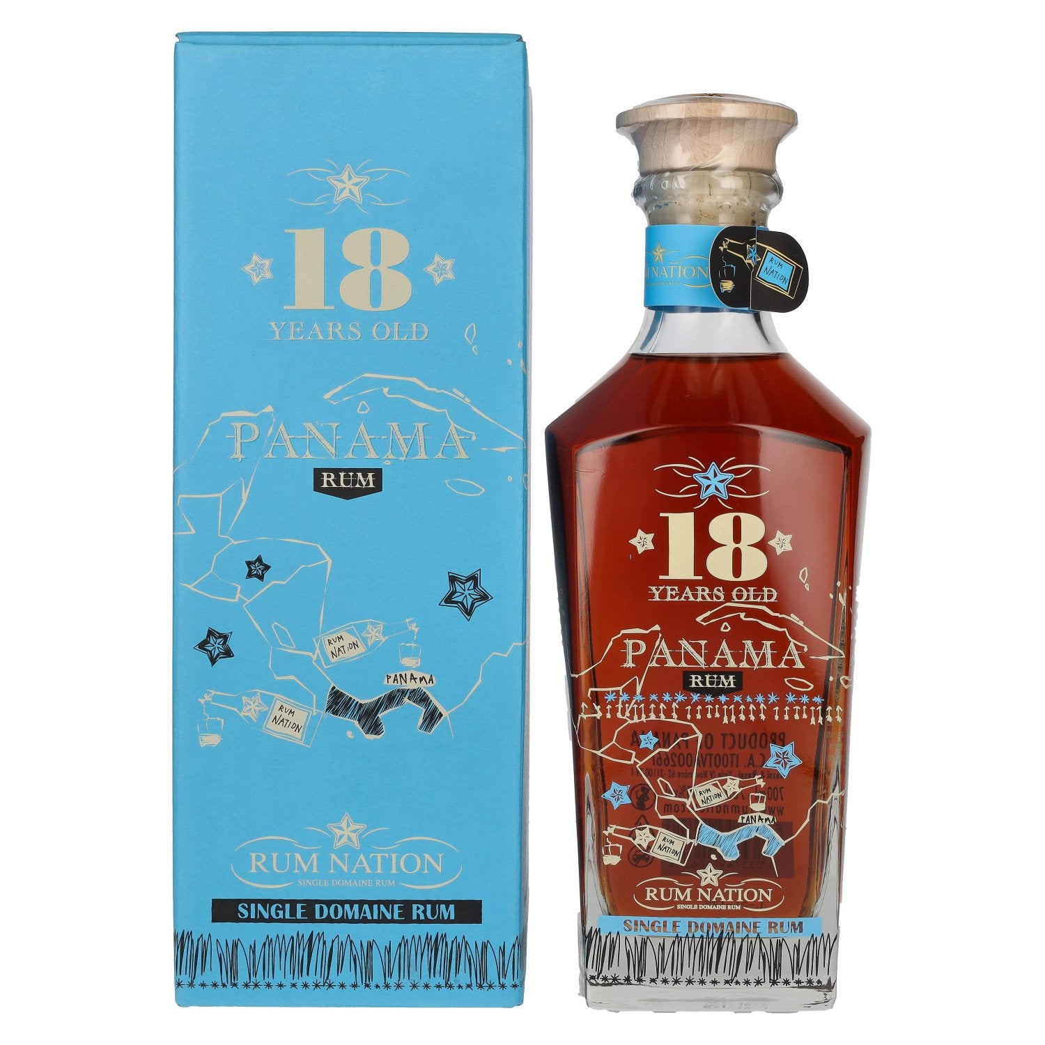 Rum Nation Panama 18 Years Old Decanter 40% Vol. 0.7l in gift box