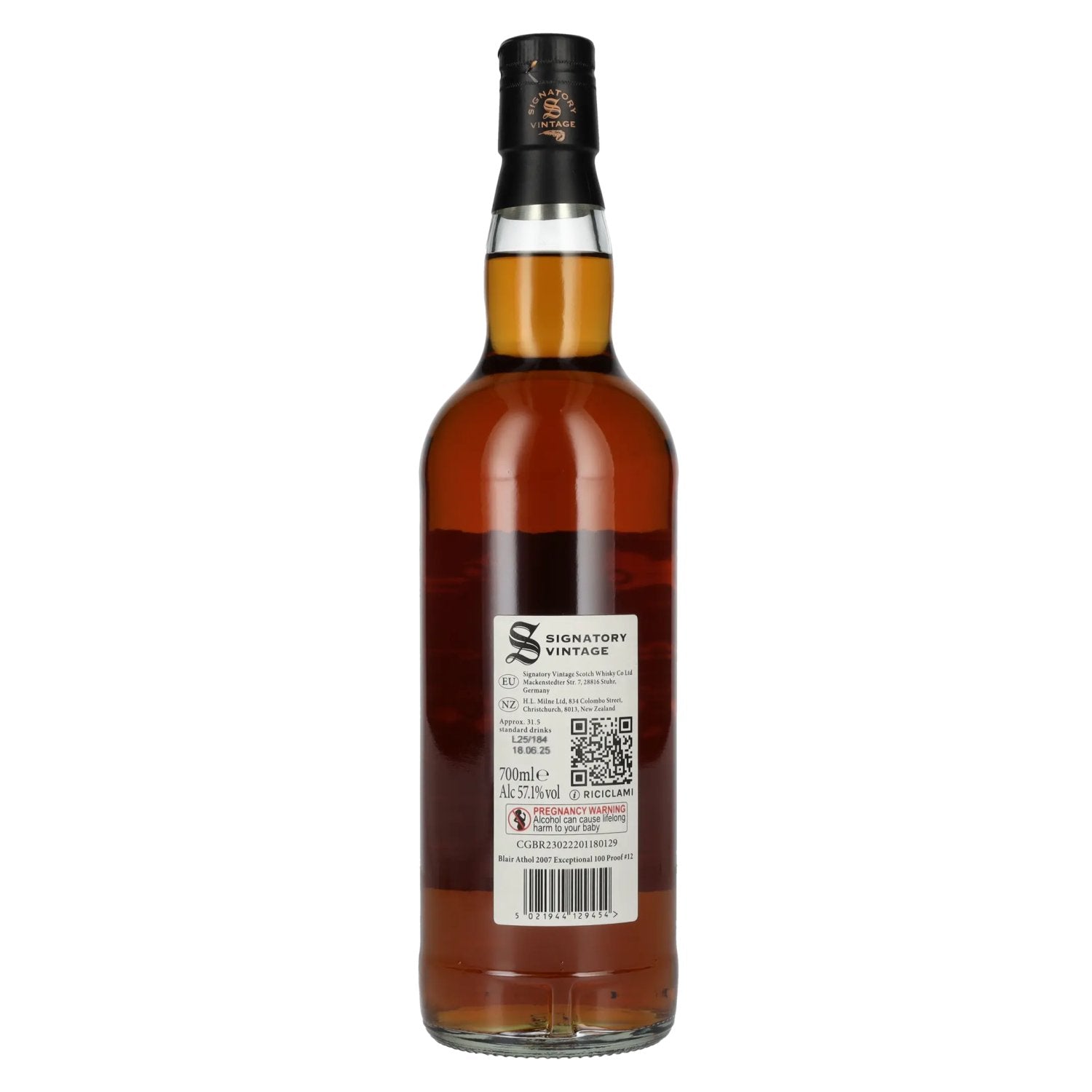 Signatory Vintage 100 Proof Edition BLAIR ATHOL 17 Years Old Exceptional Cask #12 2007 57,1% Vol. 0,7l