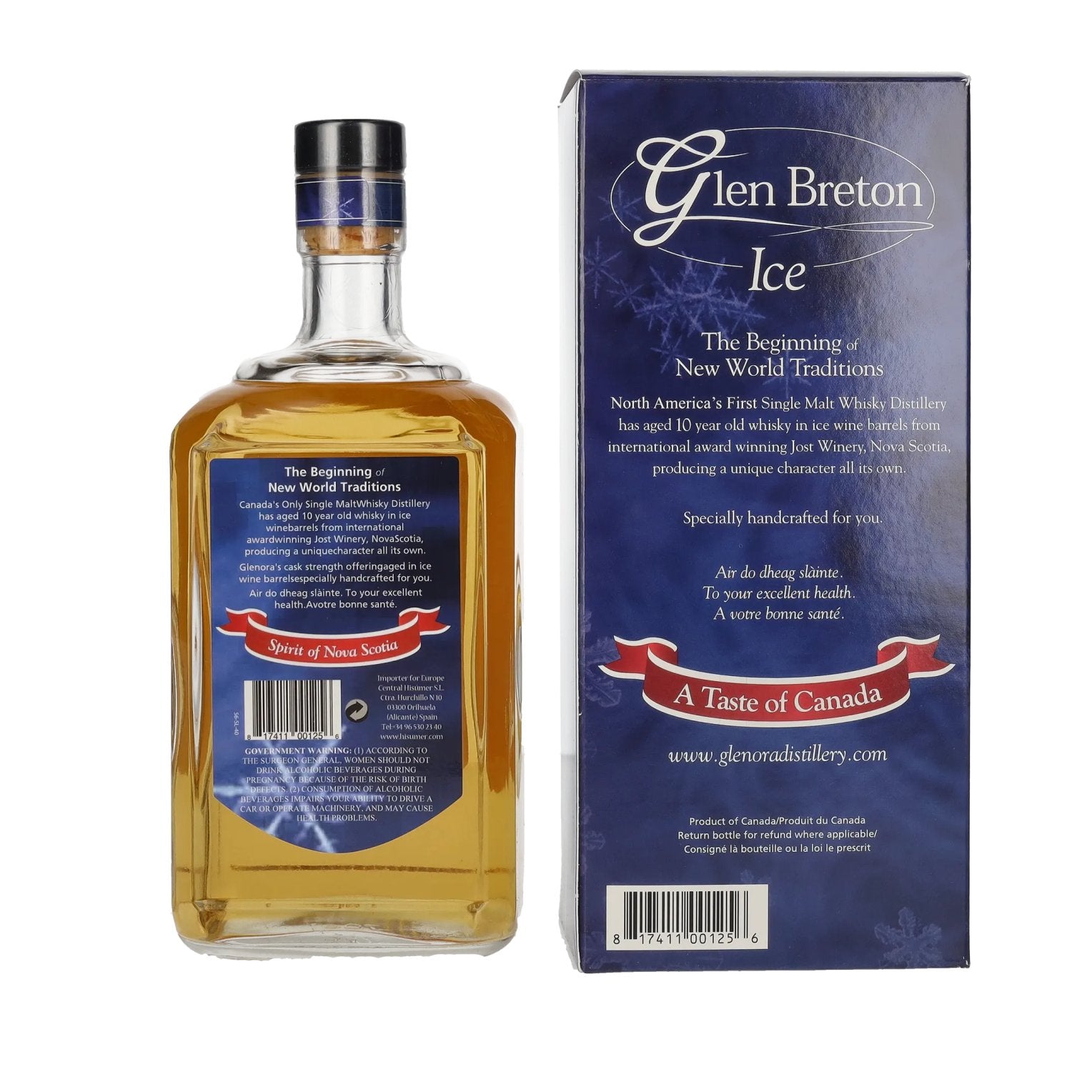 Glen Breton Ice 10 Years Old Aged in Icewine Barrels 40% Vol. 0.7L in Gift Box