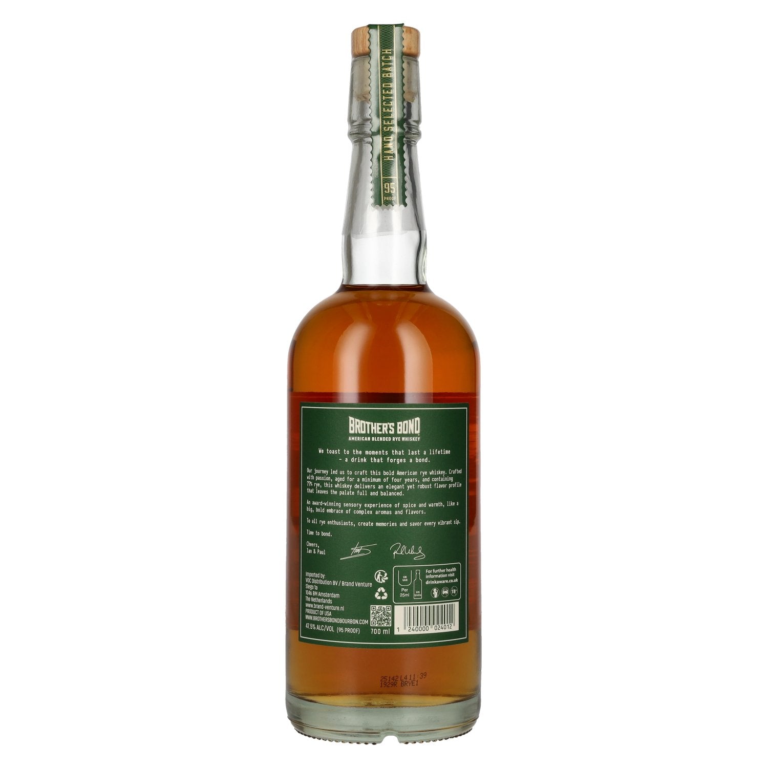 Brother's Bond American Blended Rye Whiskey Batch No. 0003 47.5% Vol. 0.7l